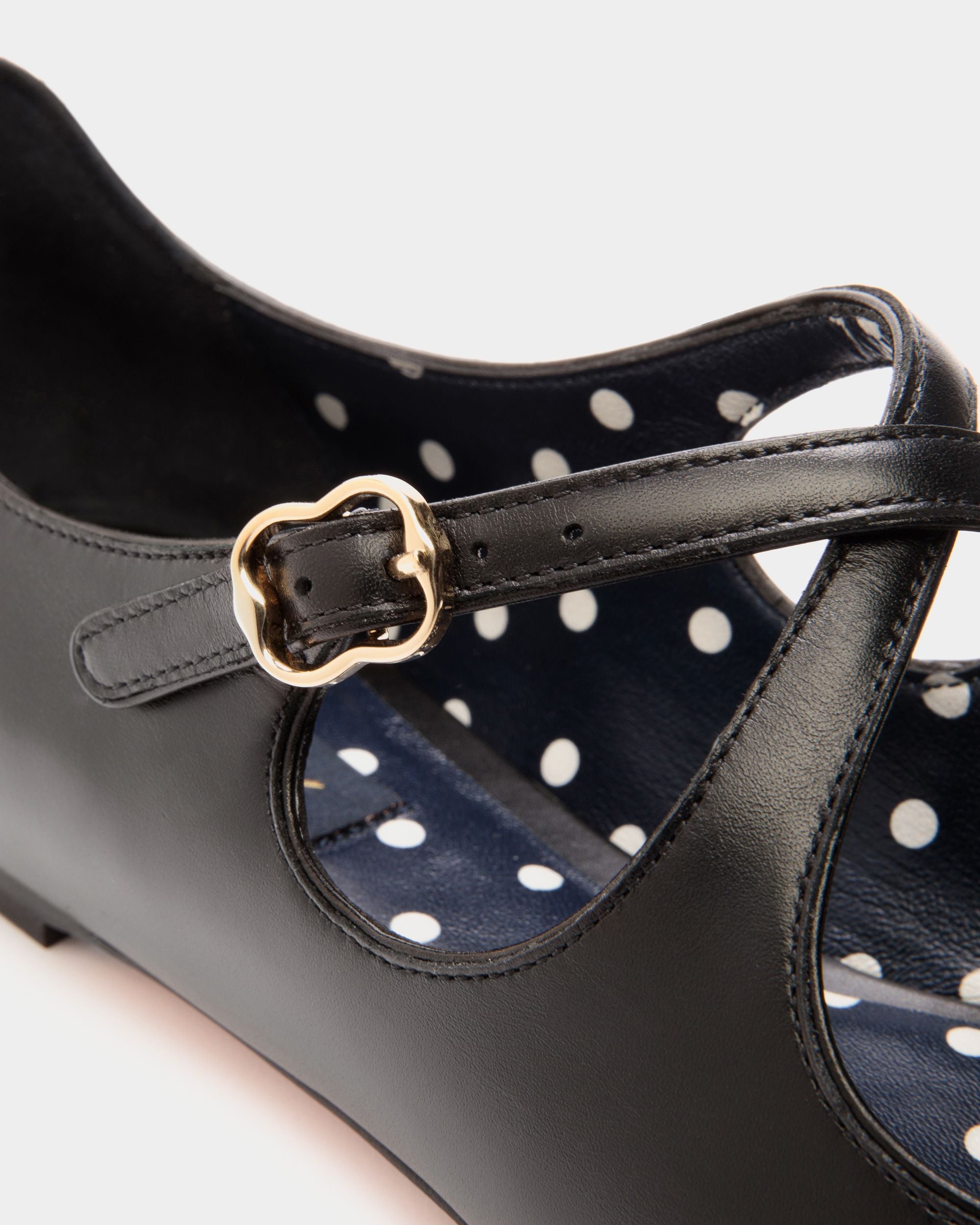 Bally Global - Ballyrina Flat in Black Leather - Black
