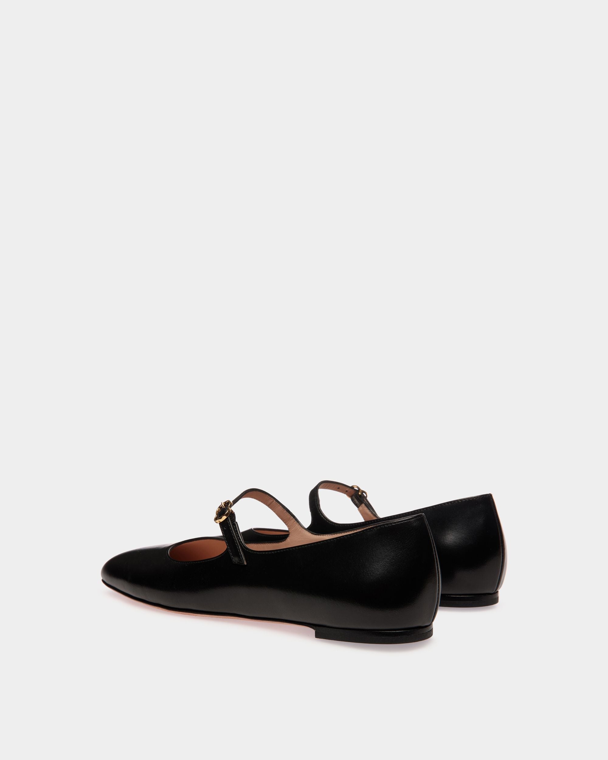 Bally Global - Zapato Plano Ballyrina De Piel Negra - Negro