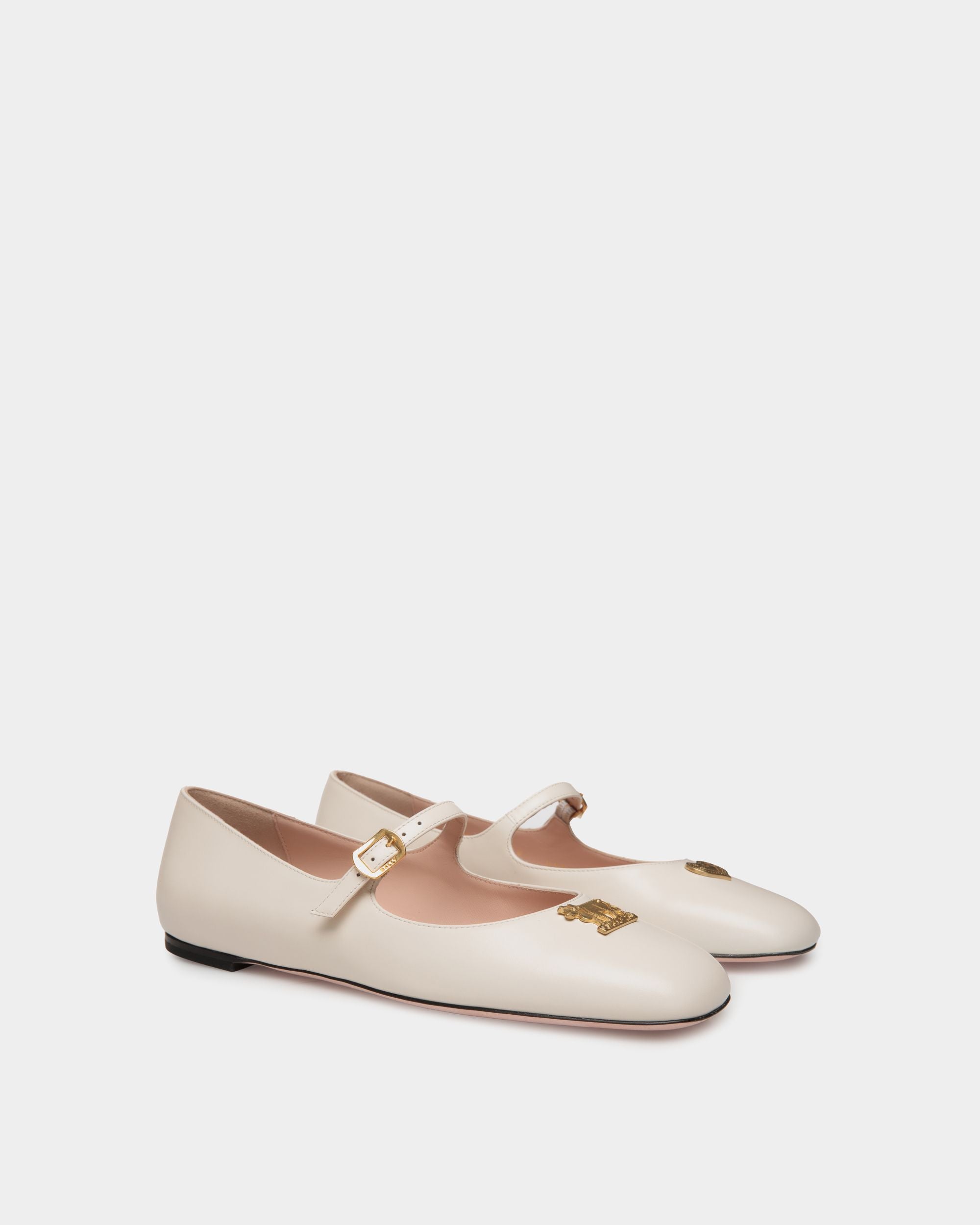 Bally Global - Ballyrina Mary-Jane Flat In White Leather - White