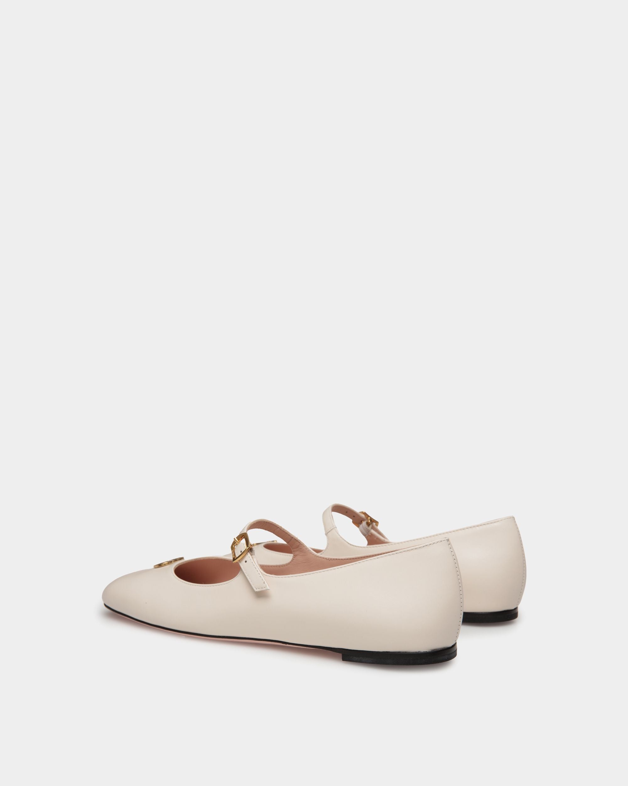 Bally Global - Ballyrina Mary-Jane Flat In White Leather - White