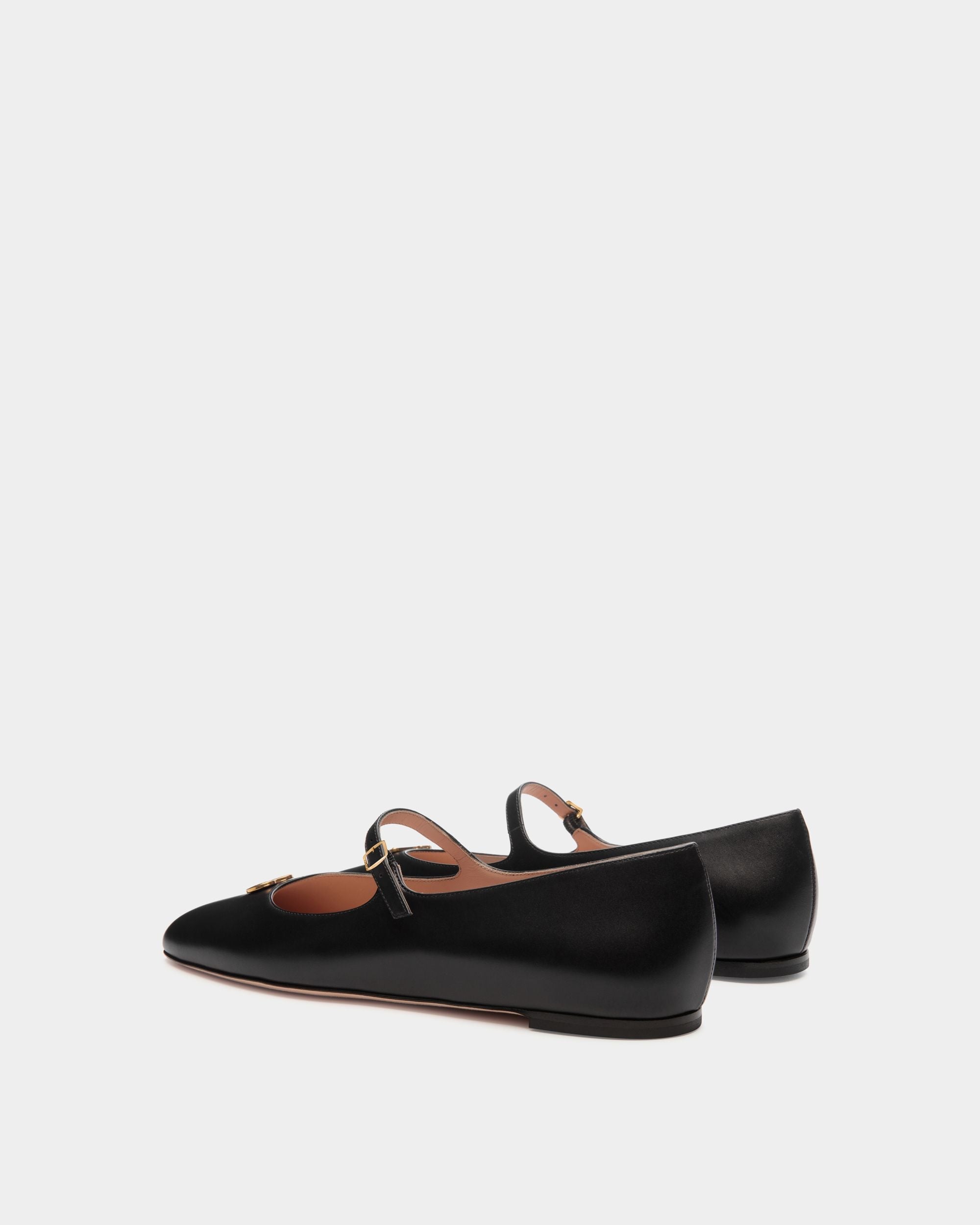 Bally Global - Ballyrina Mary-Jane Flat In Black Leather - Black