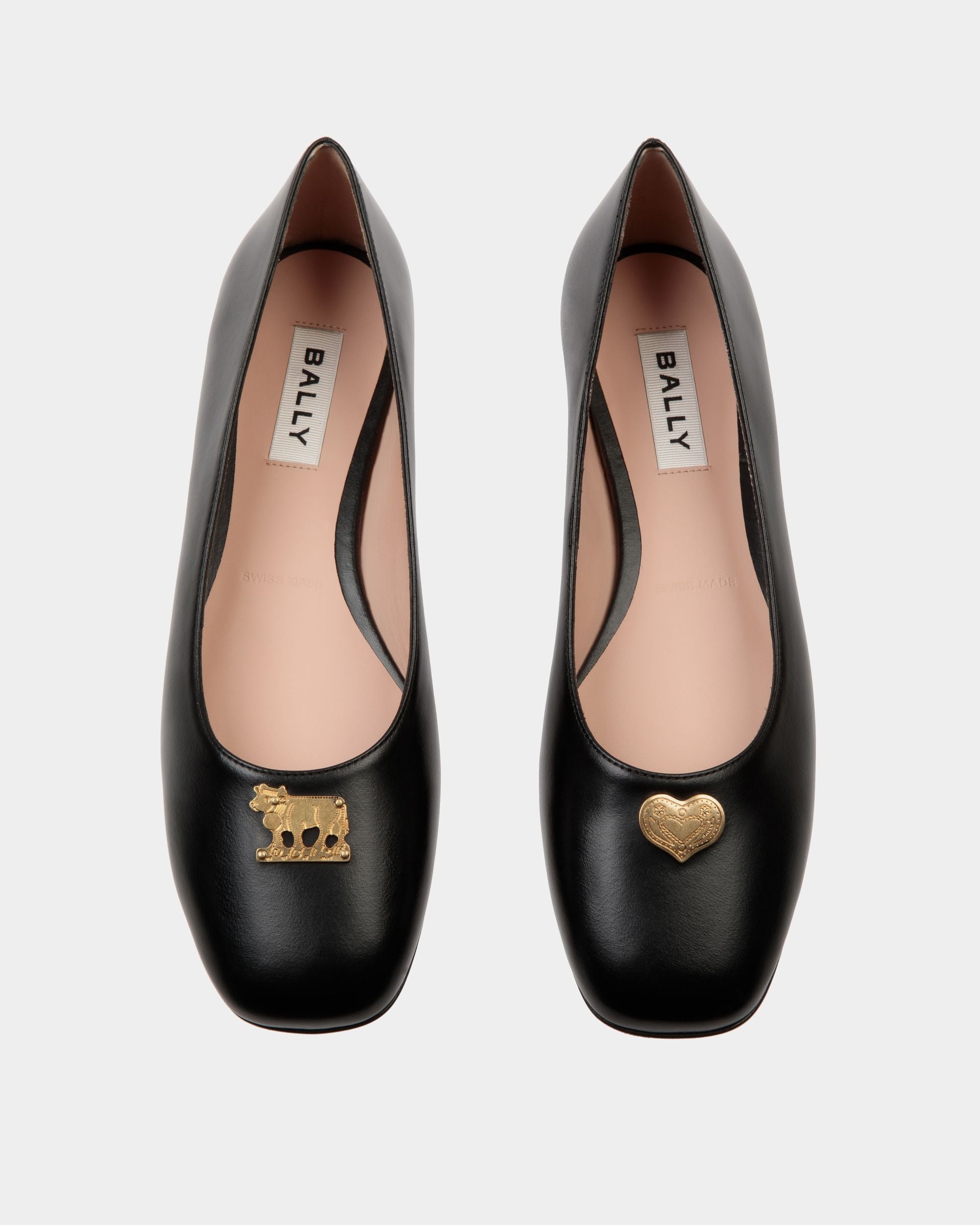 Bally Global - Ballyrina Flat In Black Leather - Black