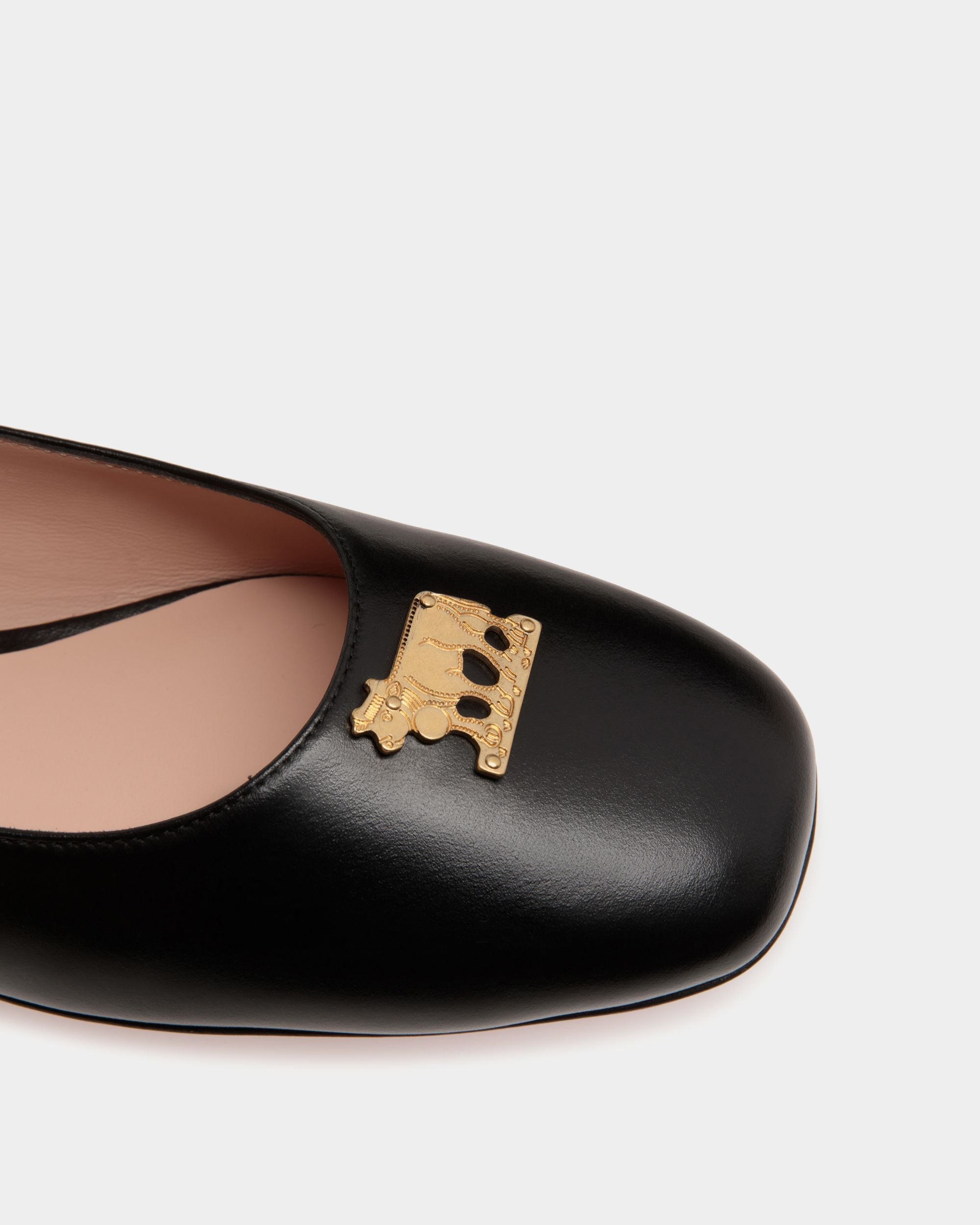 Bally Global - Ballyrina Flat In Black Leather - Black