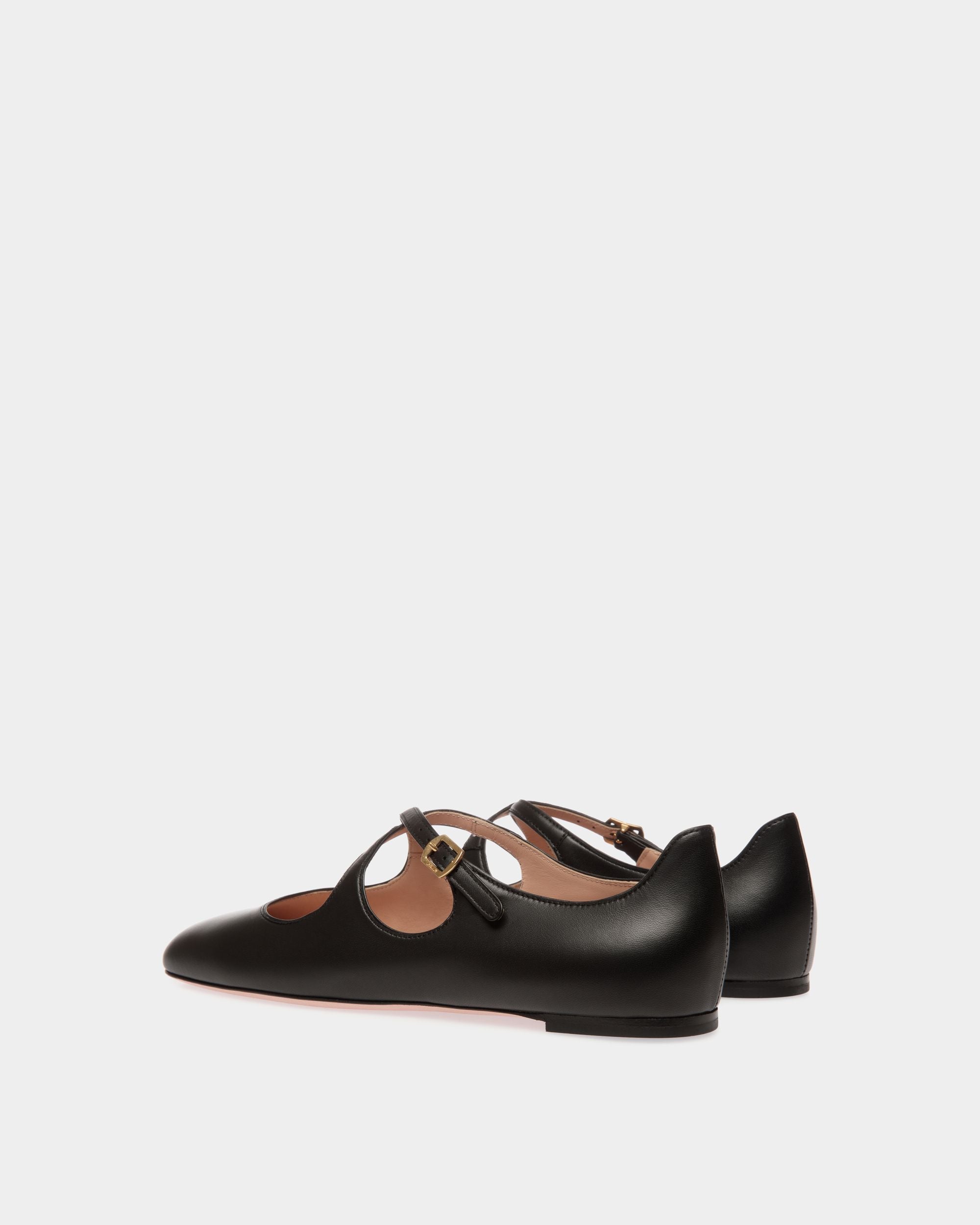 Bally Global - Ballyrina Flat in Black Leather - Noir