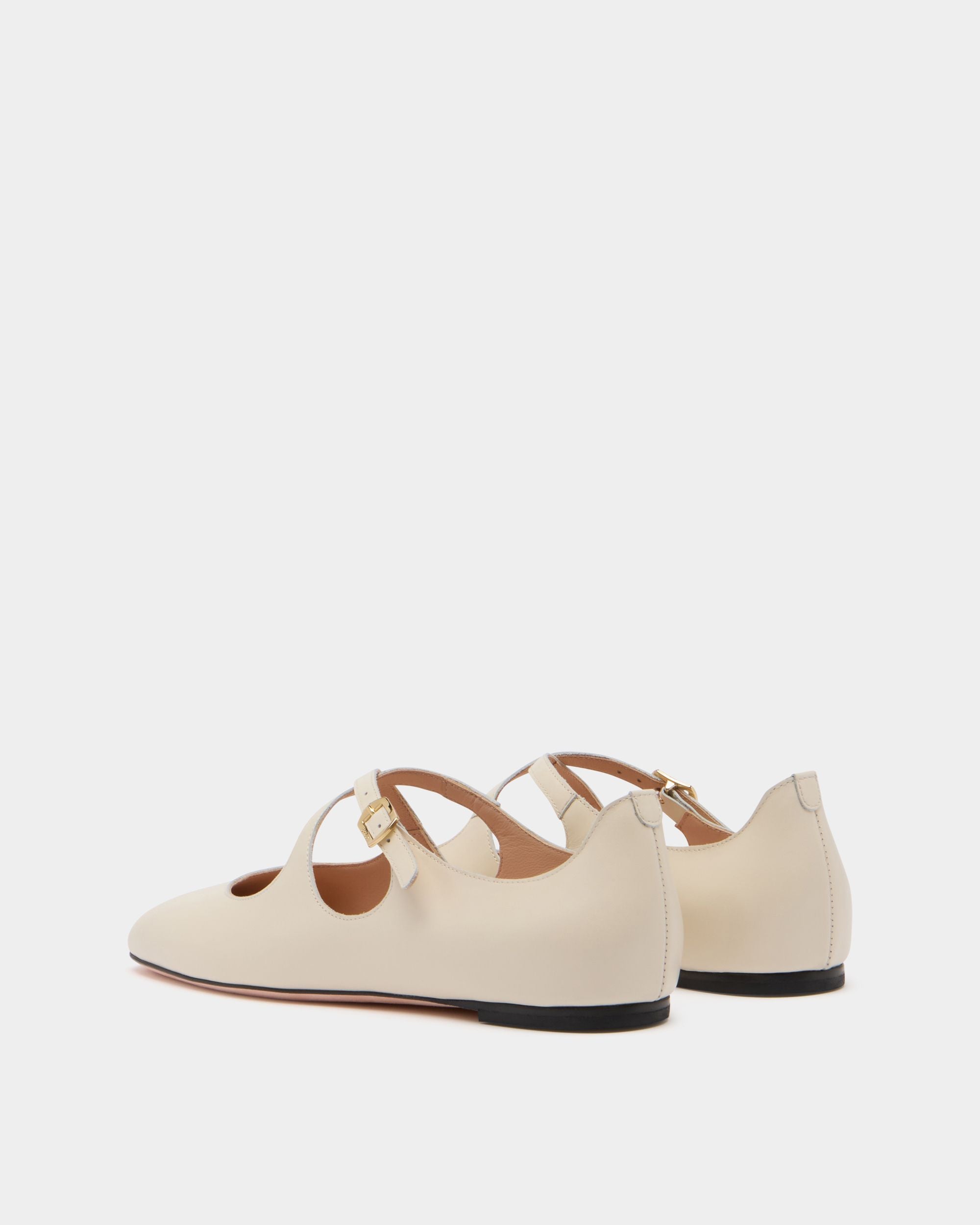 Bally Global - Ballyrina Flat in White Leather - White