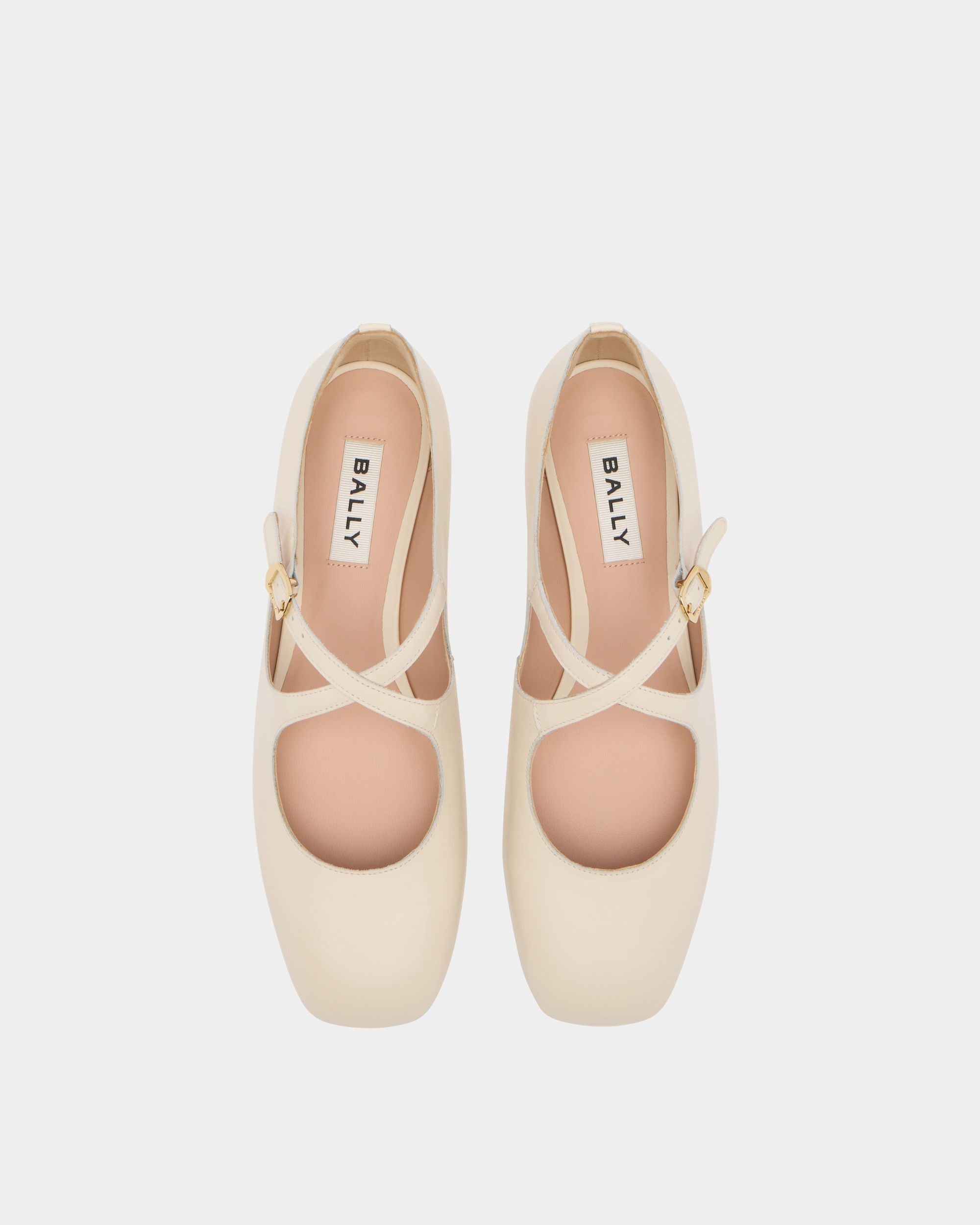Bally Global - Ballyrina Flat in White Leather - White