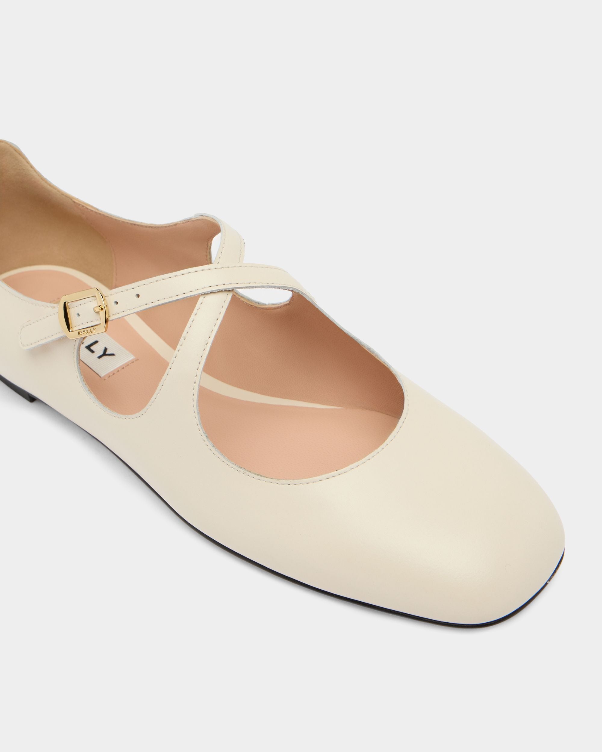 Bally Global - Ballyrina Flat in White Leather - White