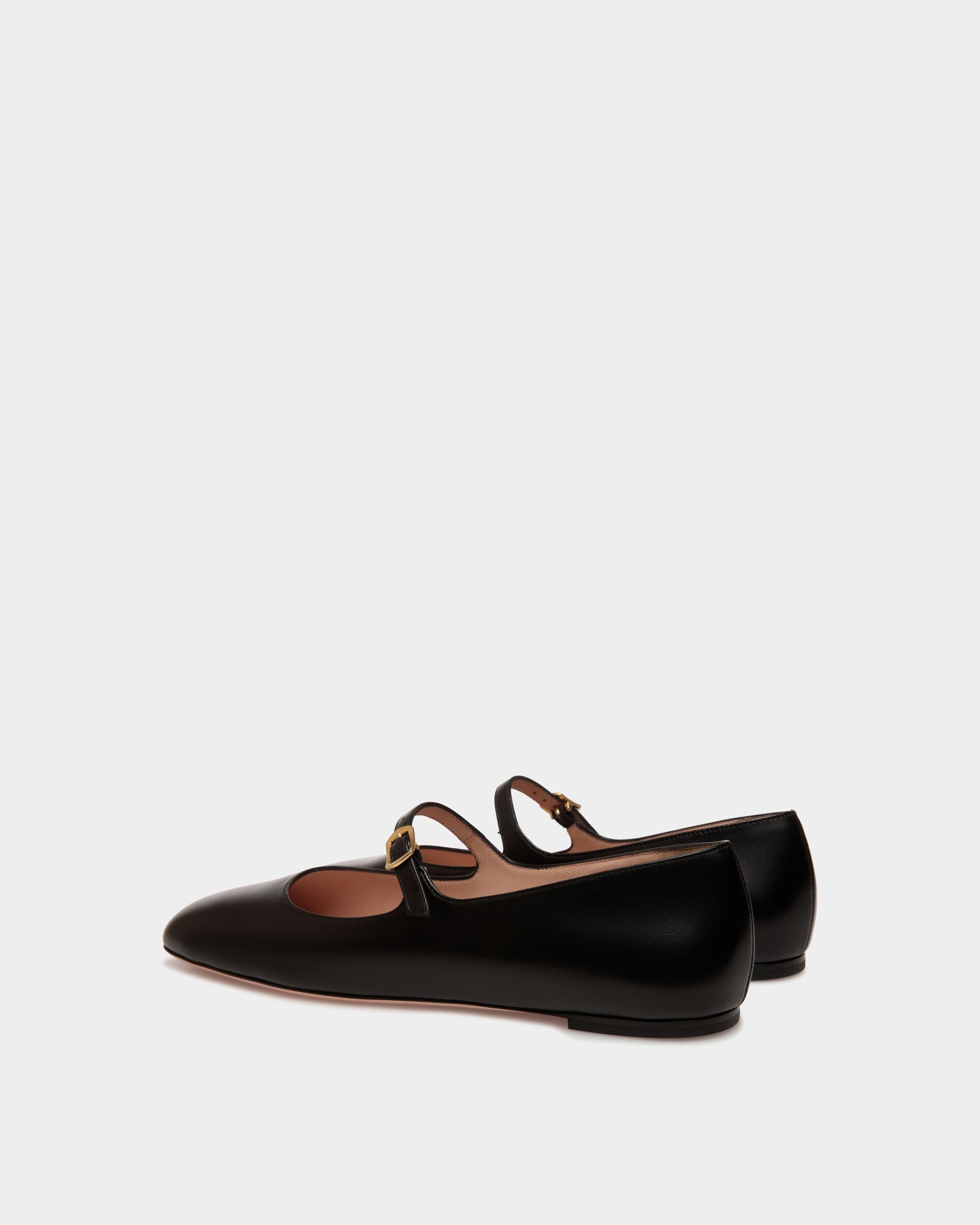 Bally Global - Ballyrina Flat in Black Leather - Black
