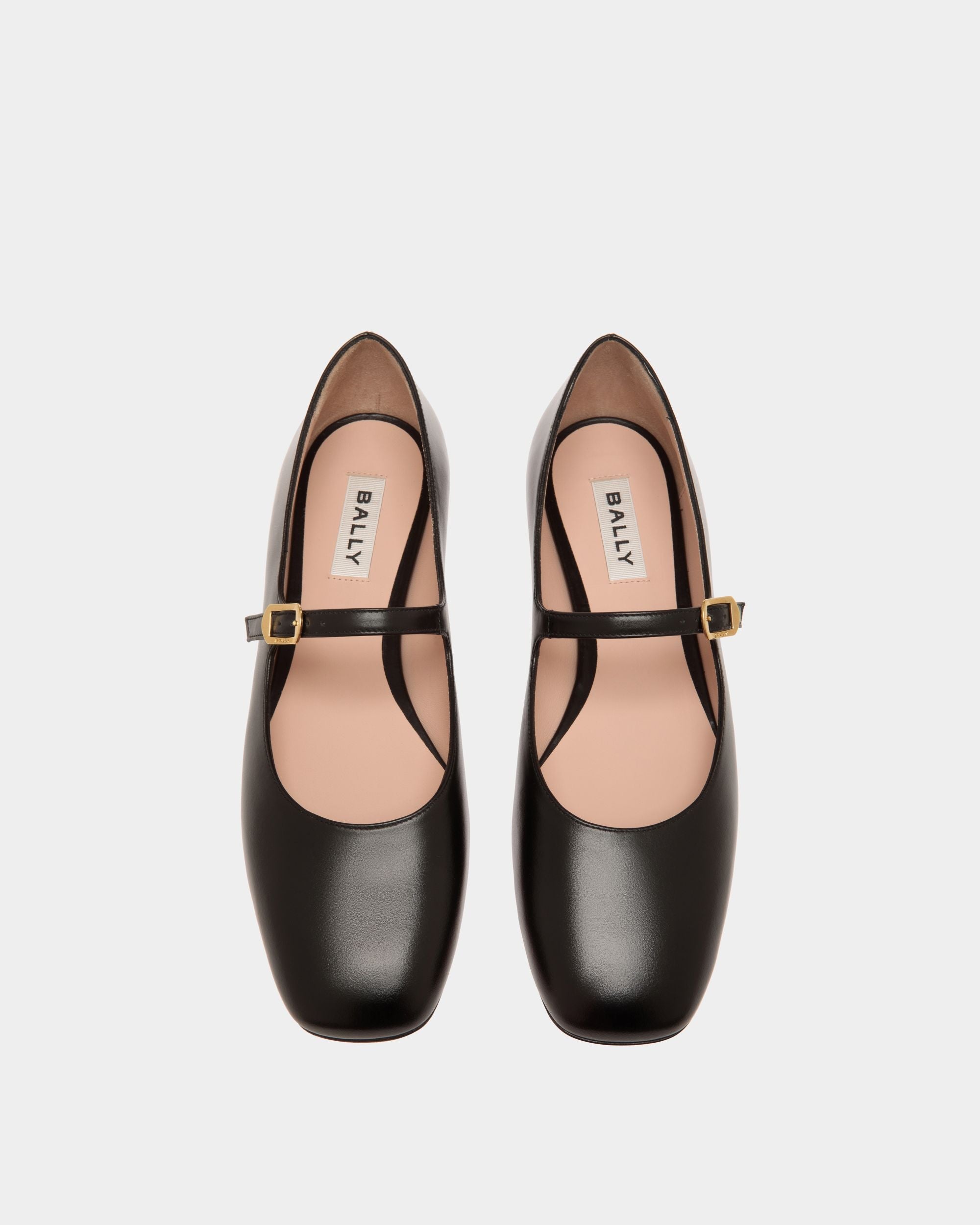 Bally Global - Ballyrina Flat in Black Leather - Black