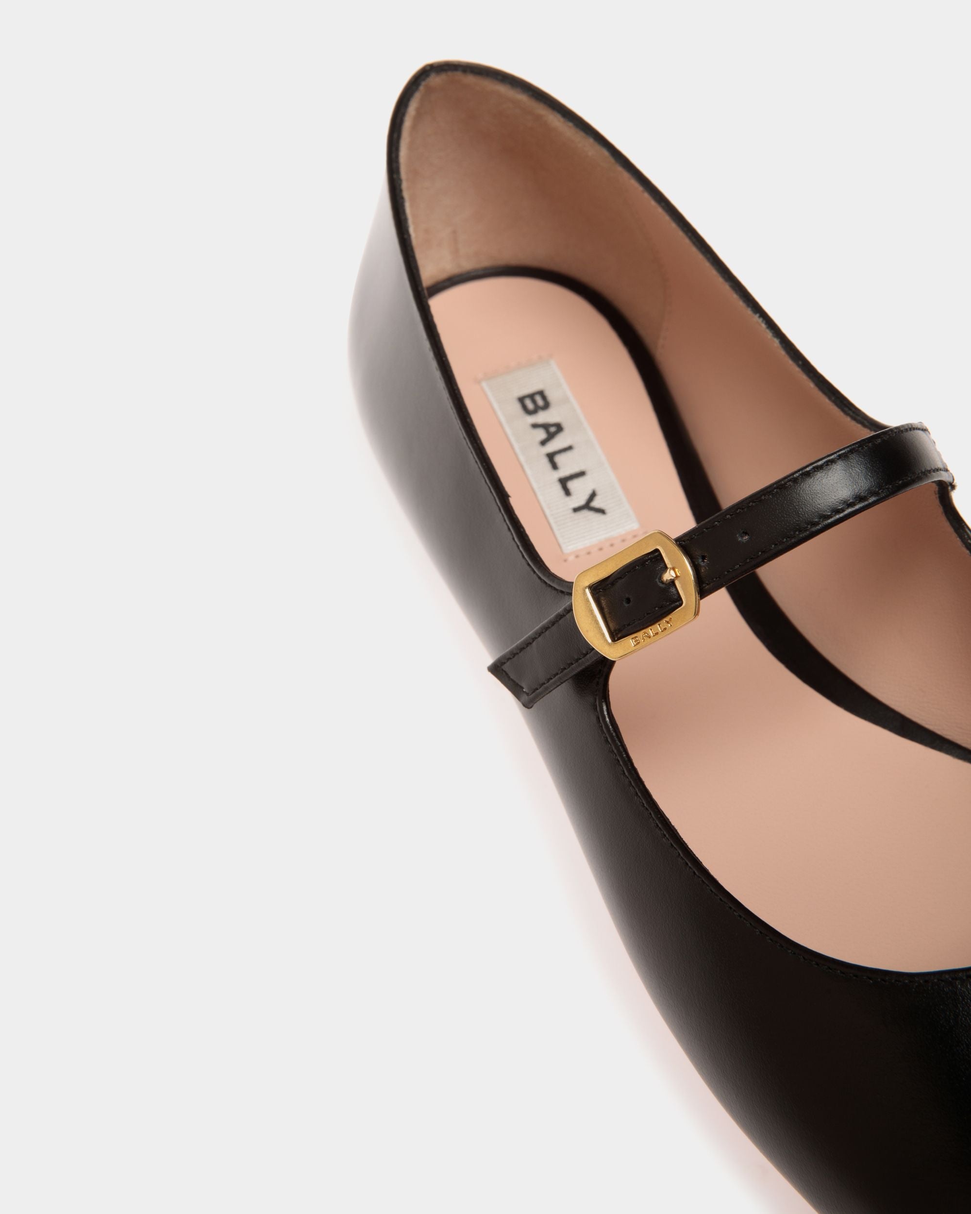 Bally Global - Ballyrina Flat in Black Leather - Black
