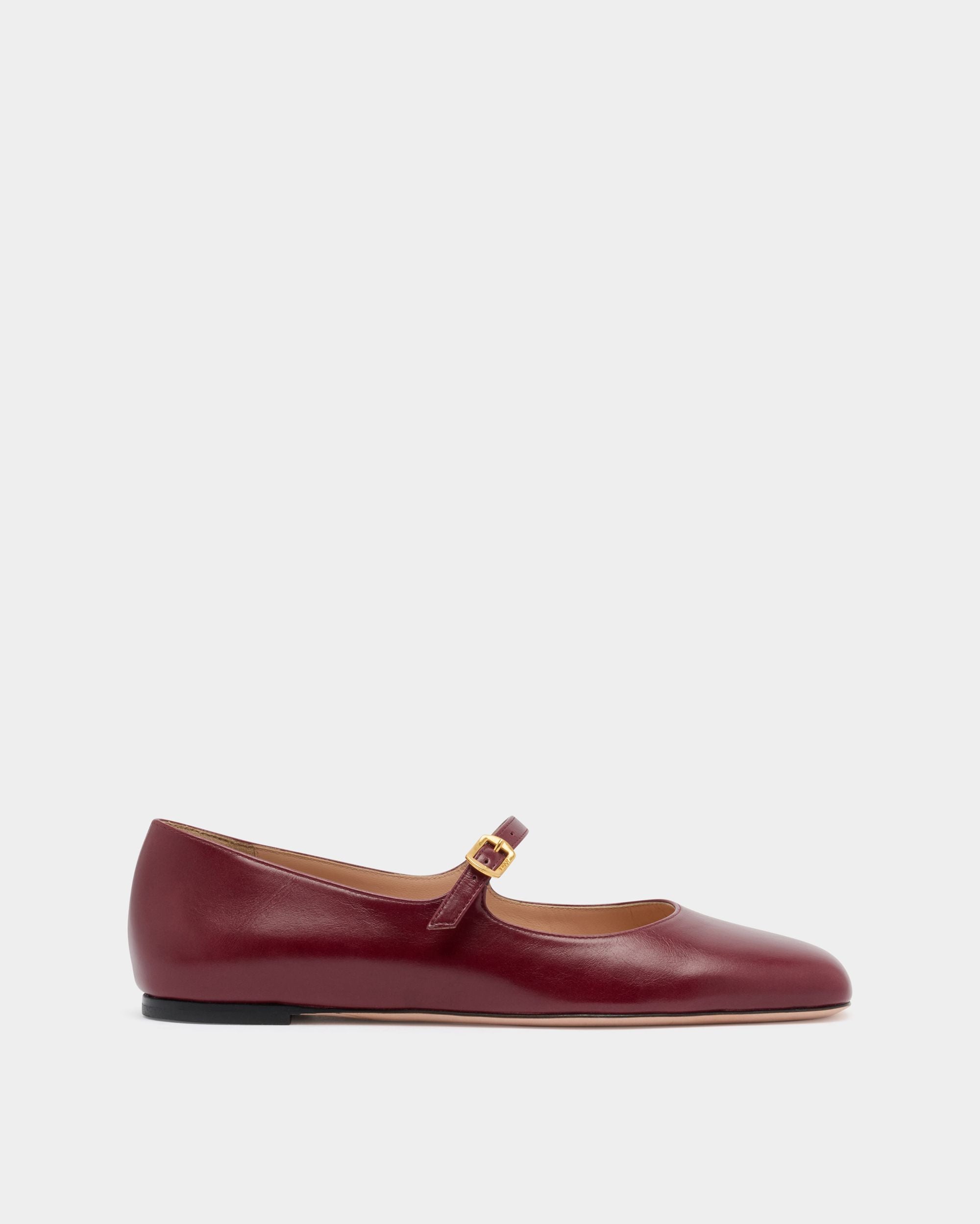 Bally Global - Ballyrina Flat in Andorra Leather - Burgundy