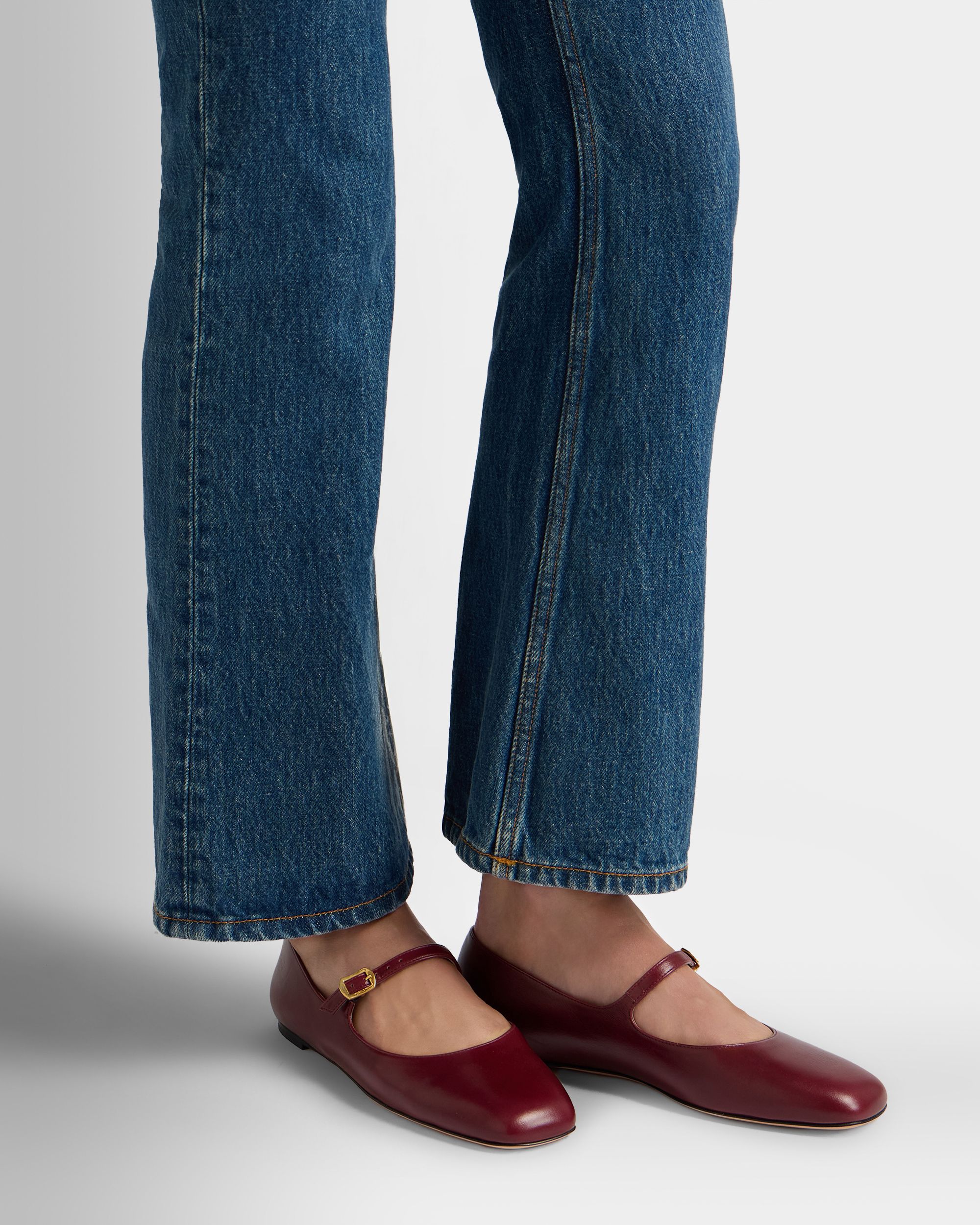 Bally Global - Ballyrina Flat in Andorra Leather - Burgundy