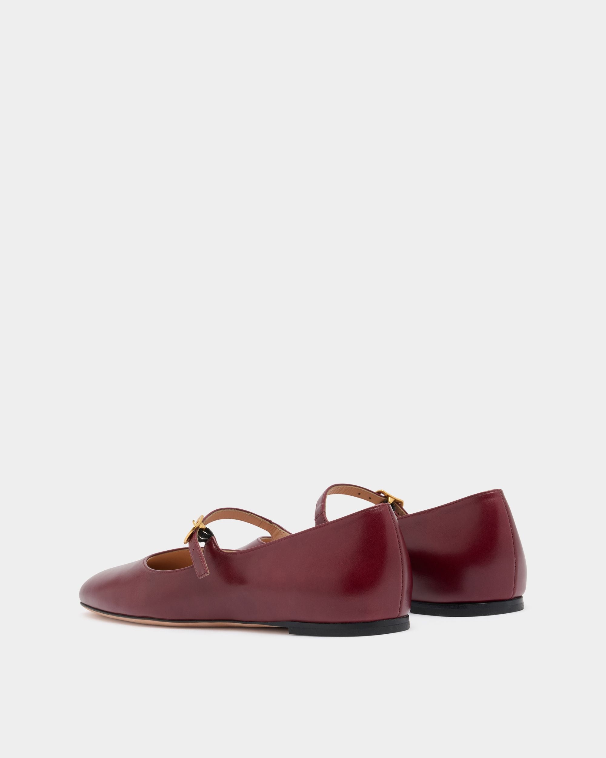 Bally Global - Ballyrina Flat in Andorra Leather - Burgundy