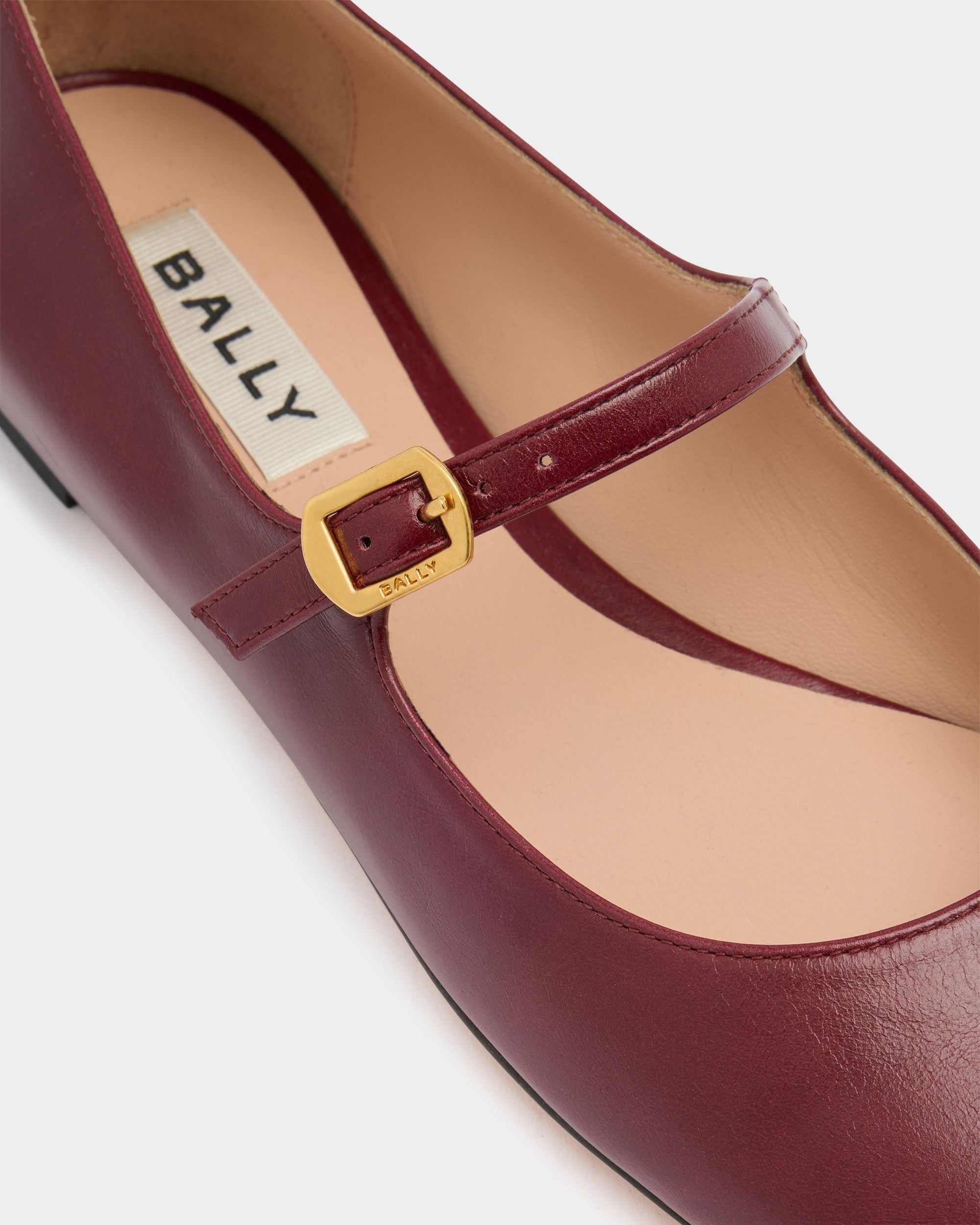 Bally Global - Ballyrina Flat in Andorra Leather - Burgundy