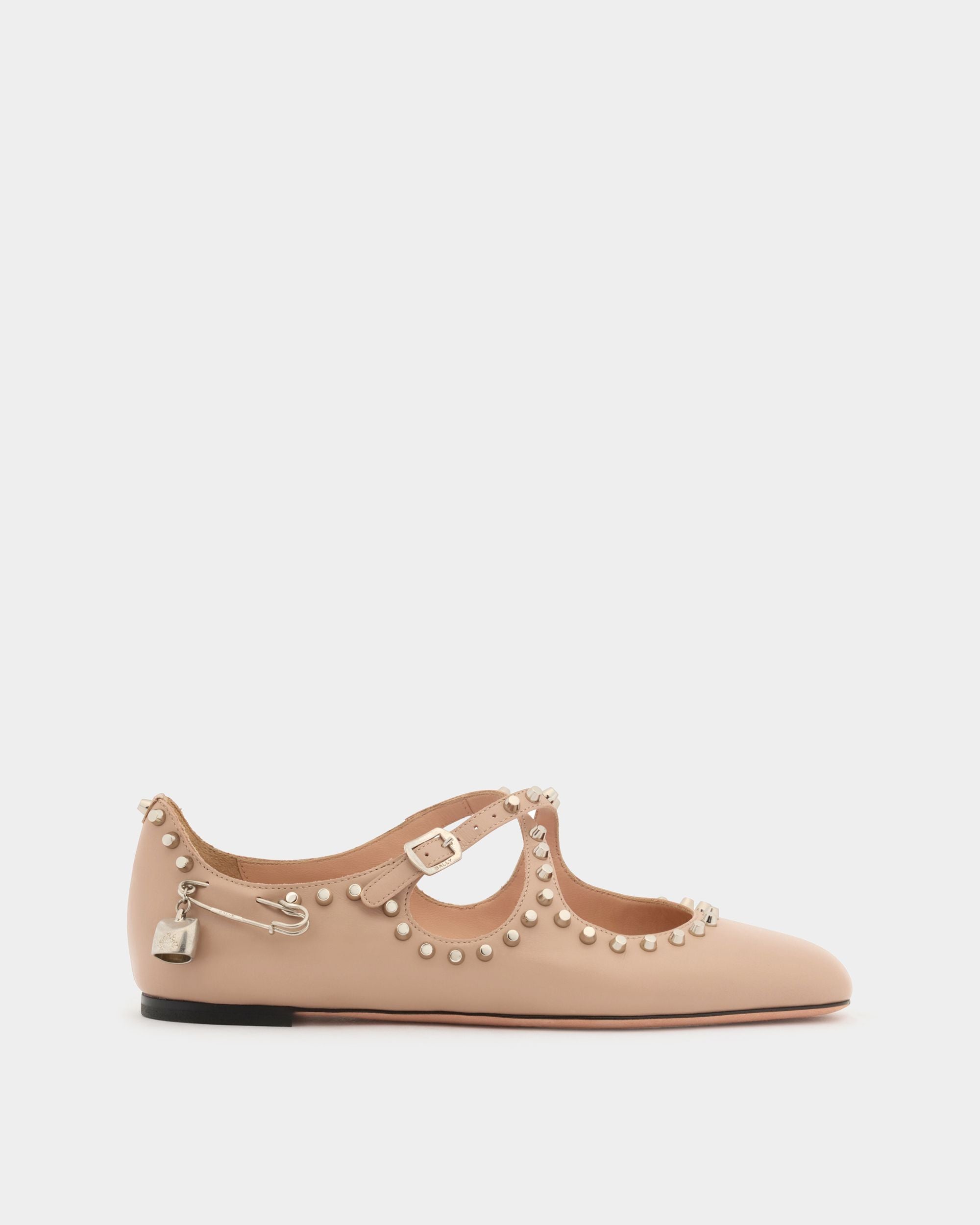 Bally Global - Chaussure À Talon Plat Ballyrina En Cuir Light Beige - Beige