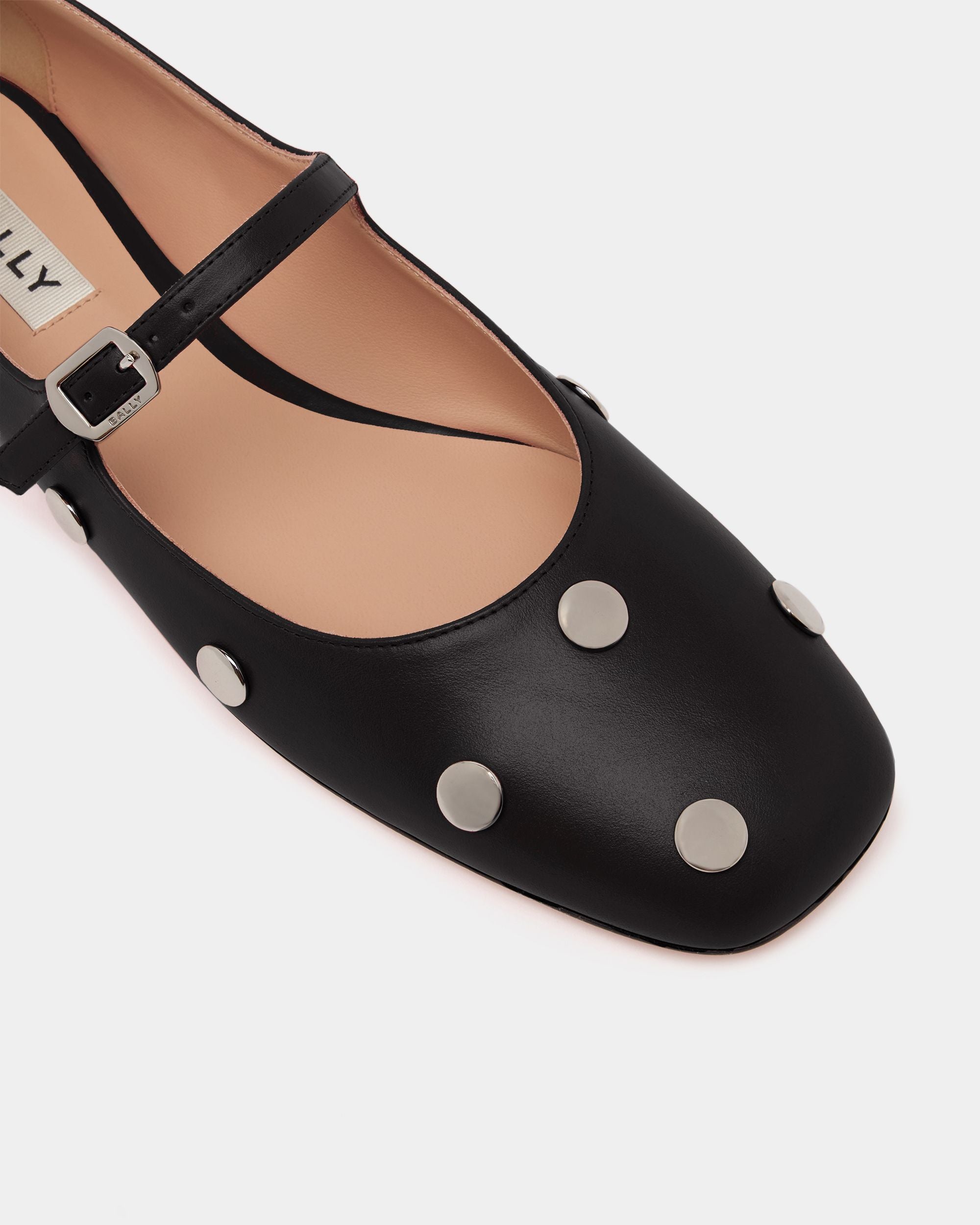 Bally Global - Ballyrina Flat in Black Leather - Black