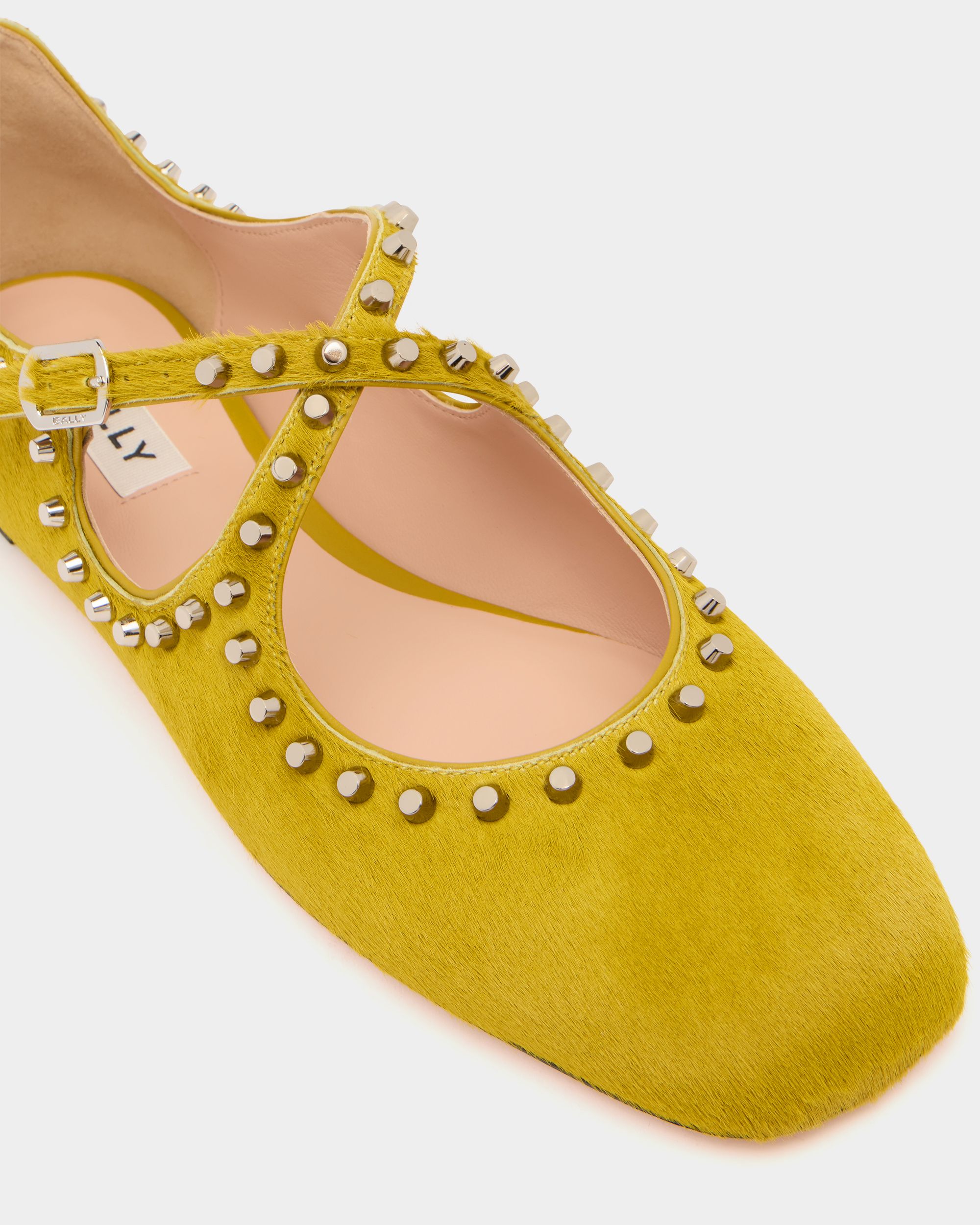 Bally Global - Ballyrina Flat in Matcha Green Pony Hair - Green