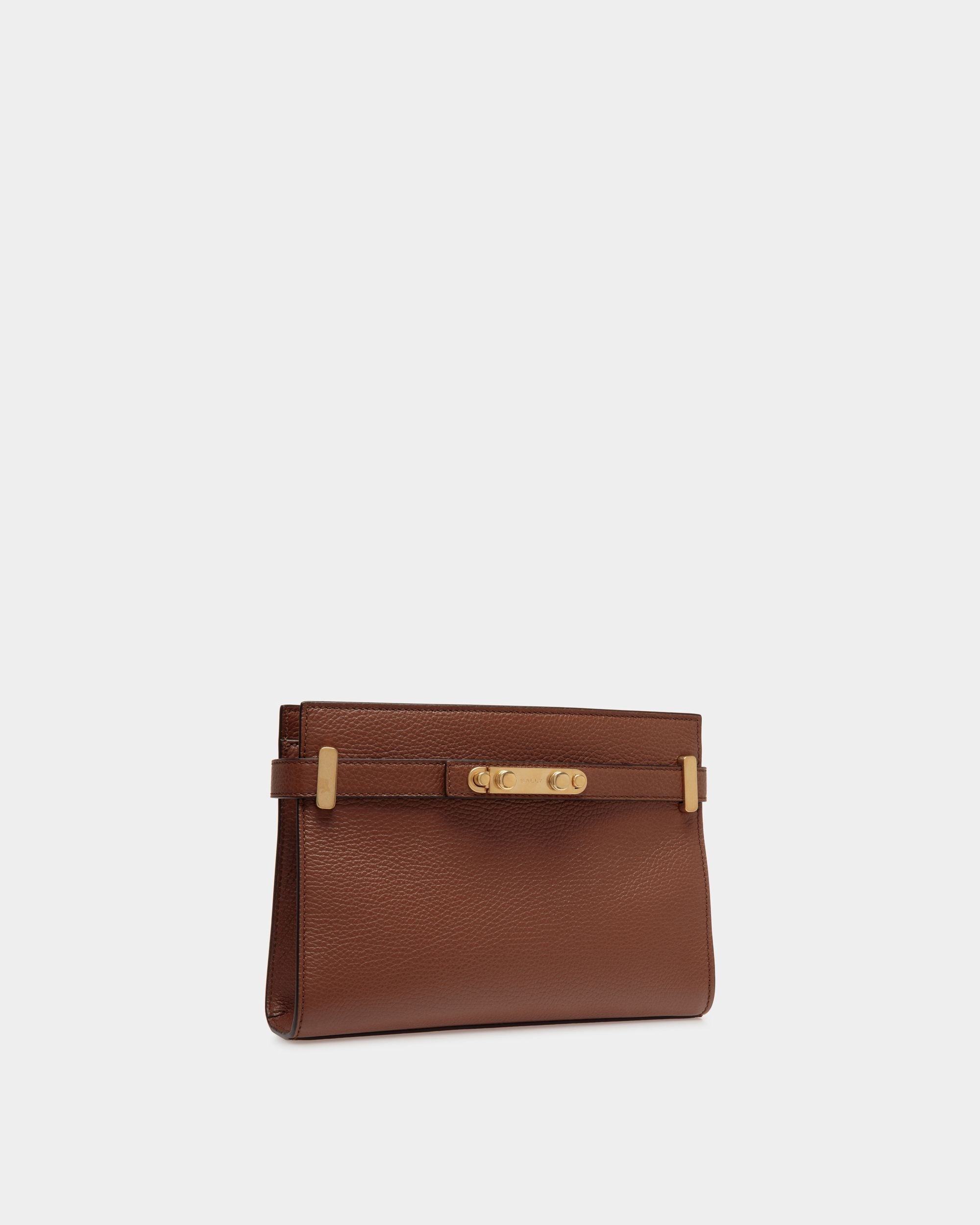 Bally Global - Carriage Crossbody Bag in Brown Grained Leather - Brown