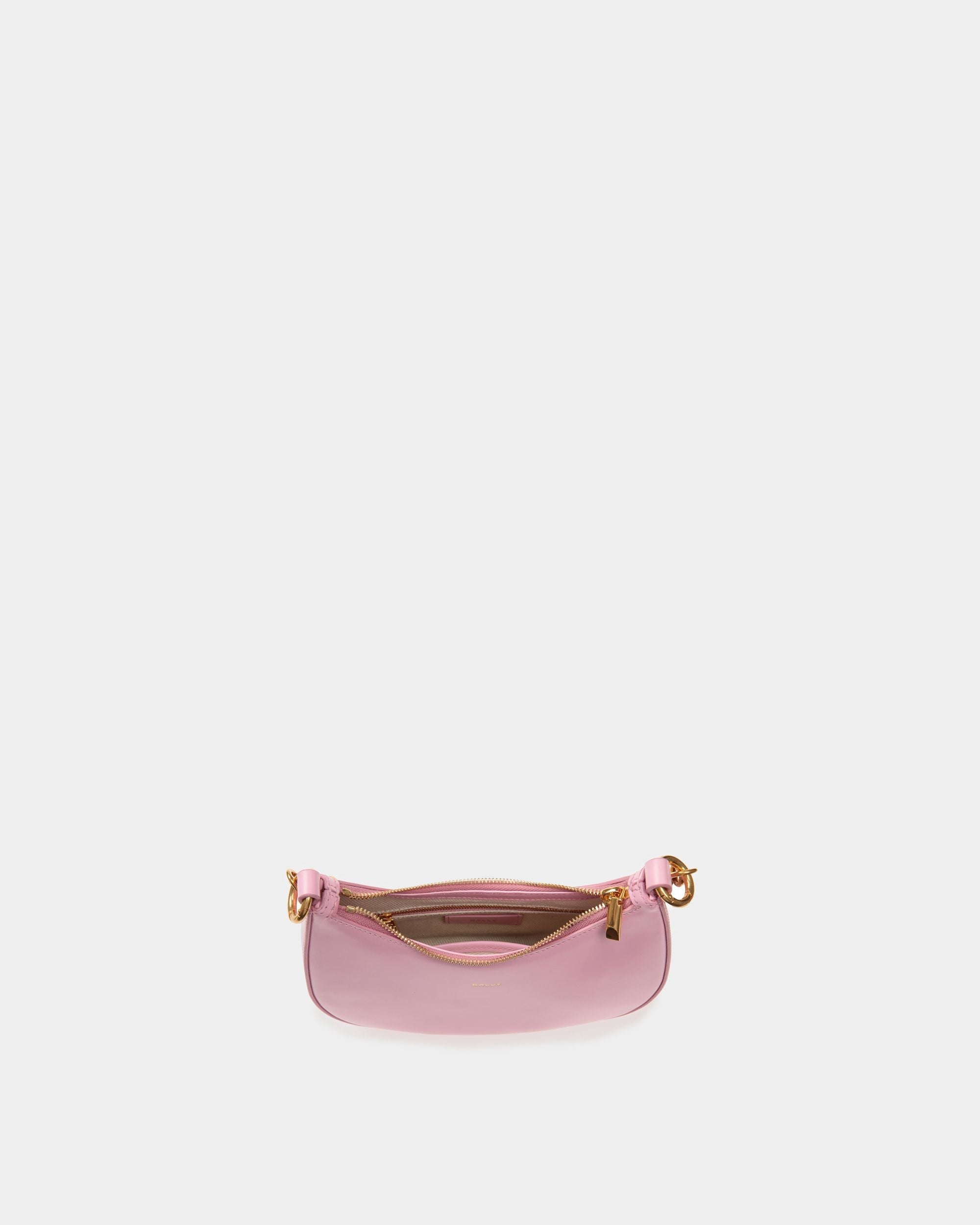 Bally Global - Emblem Mini Crossbody Bag in Pink Brushed Leather - Pink