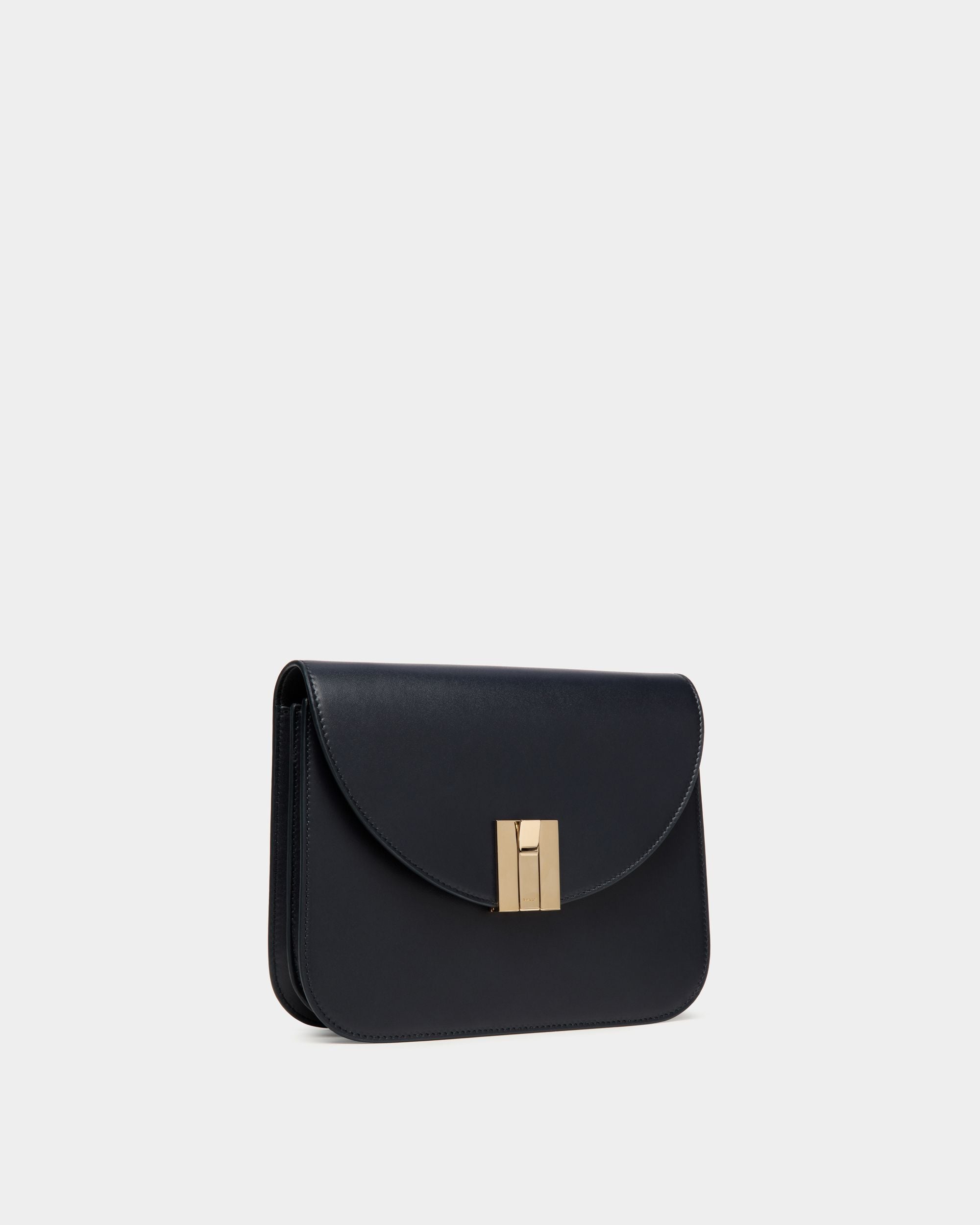 Bally Global - Ollam Crossbody Bag in Navy Blue Leather - Blue