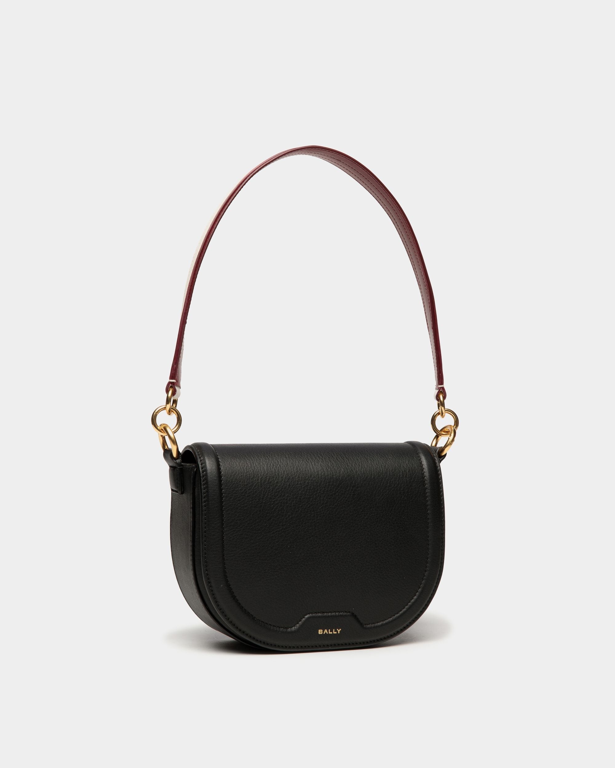 Bally Global - Code Crossbody Bag In Black Leather - Black
