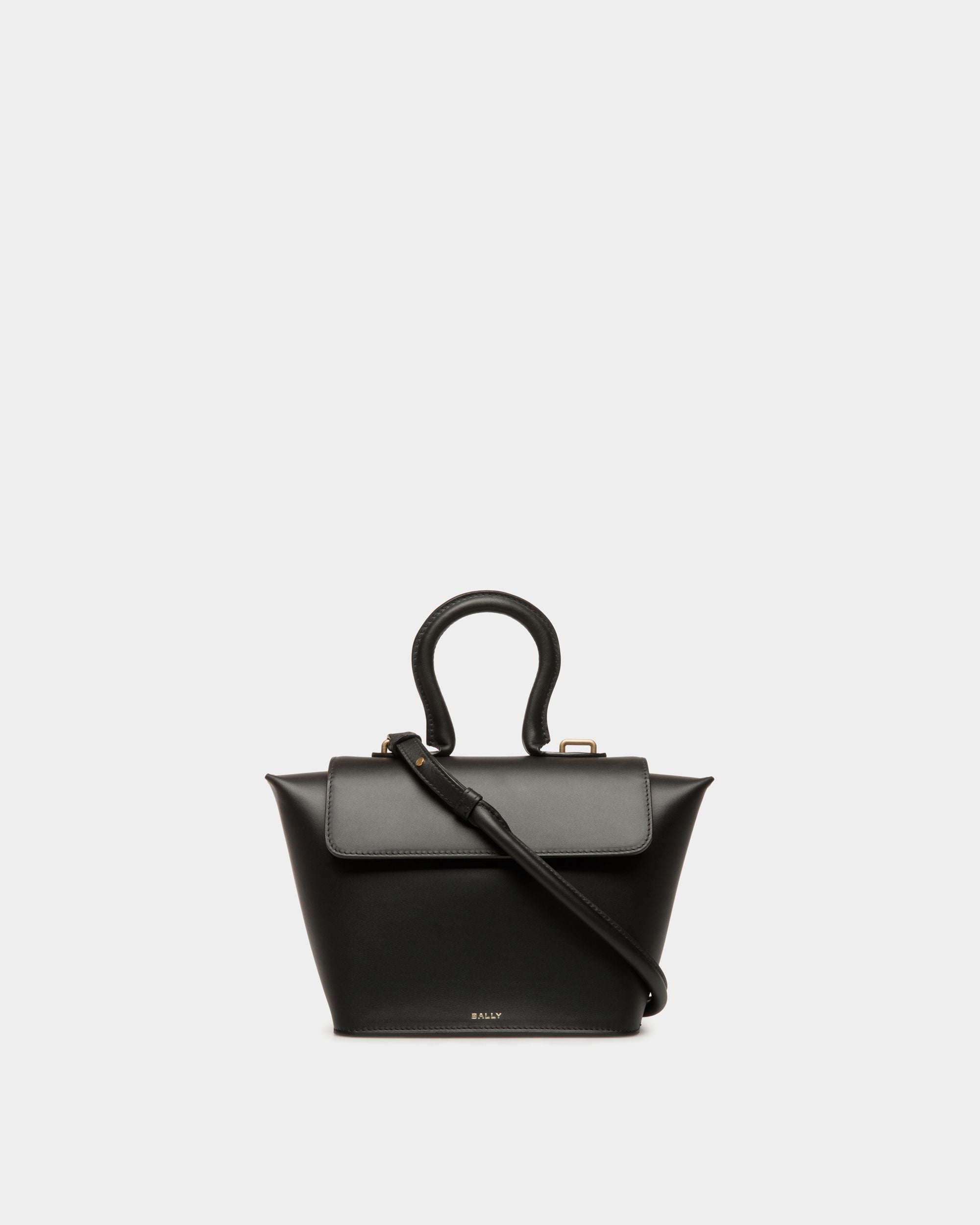 Bally Global - Bolso Con Asa Superior Belle De Piel Negra - Negro