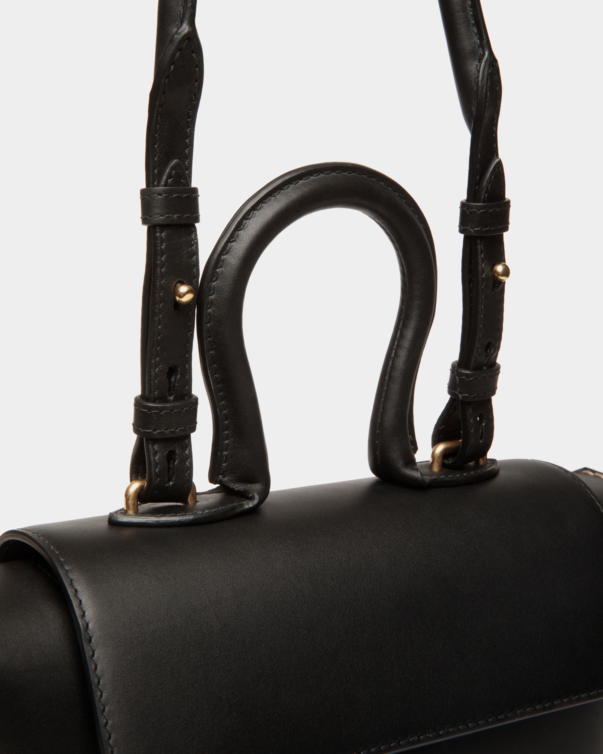 Bally Global - Bolso Con Asa Superior Belle De Piel Negra - Negro