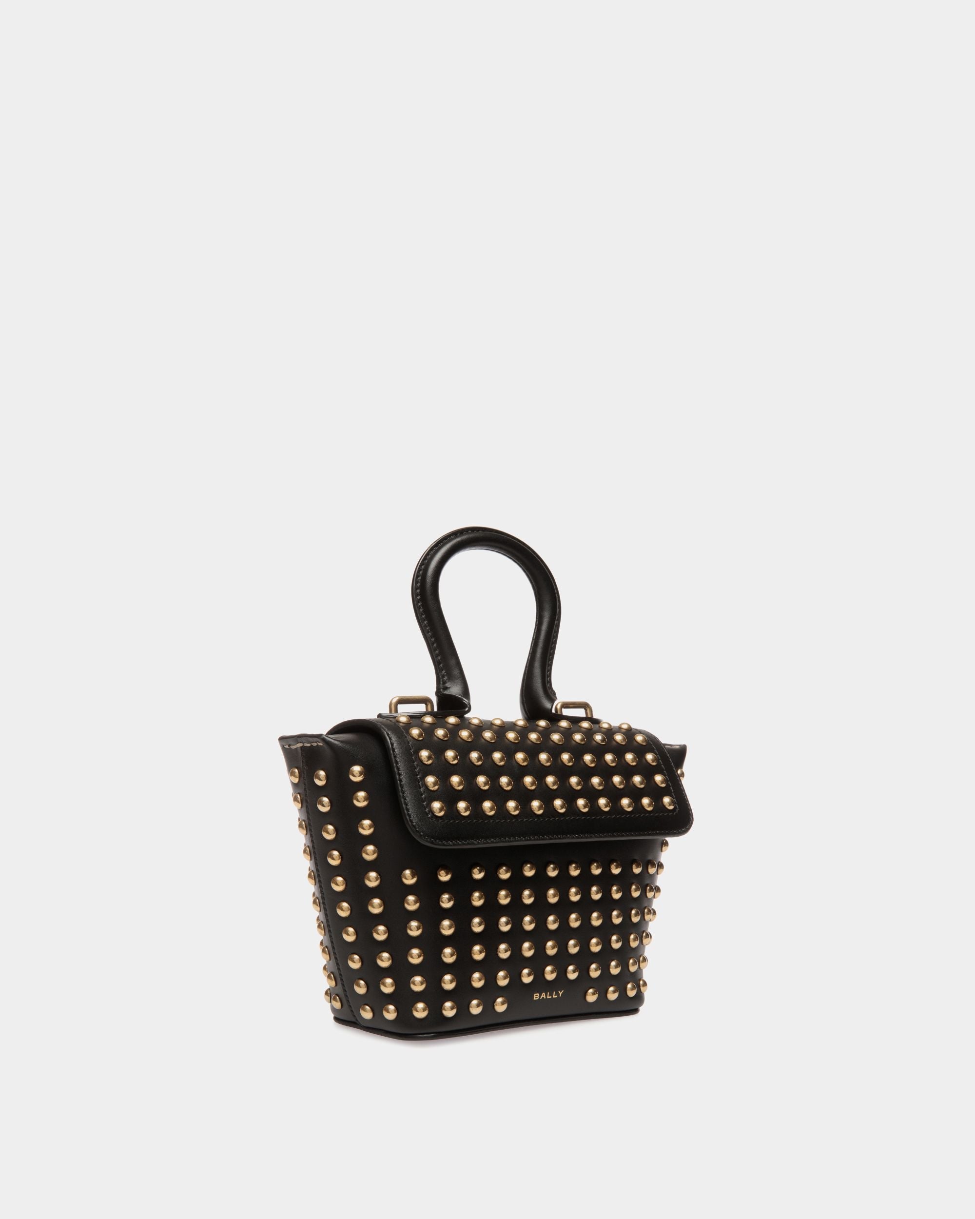 Bally Global - Belle Minibag in Black Leather With Studs - Black