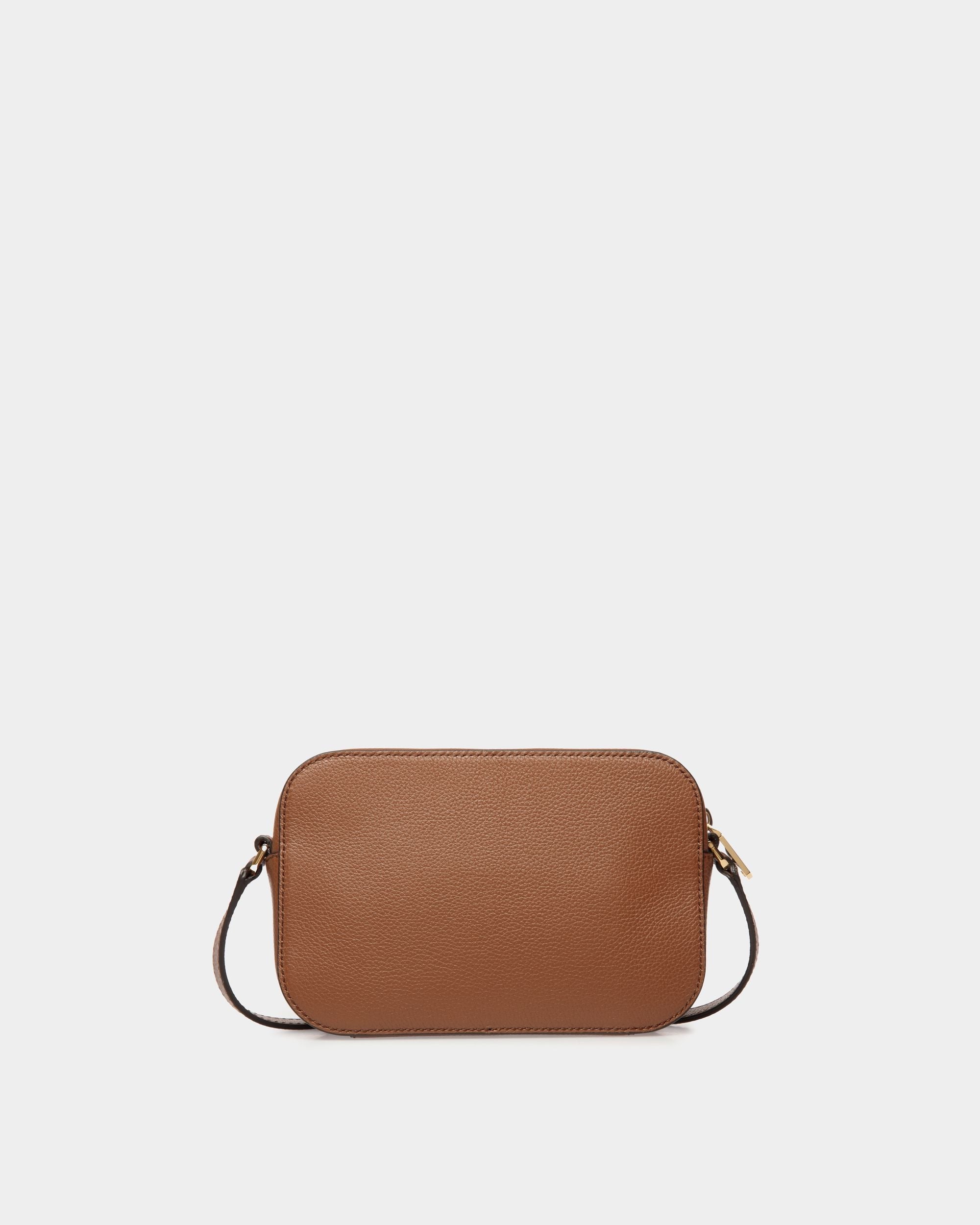 Bally Global - Petit Sac À Bandoulière Lock Me En Cuir Grainé Marron - Marron