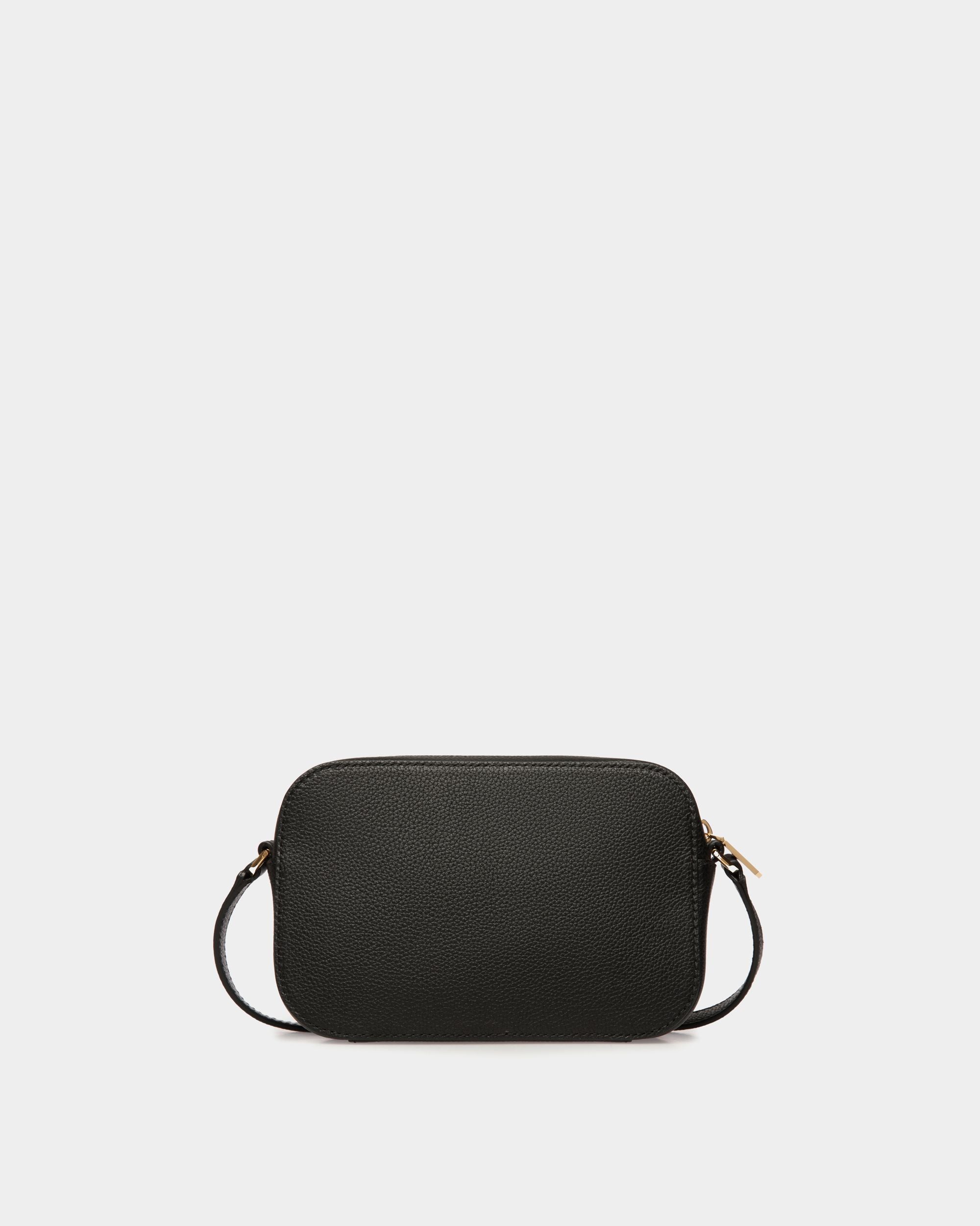 Bally Global - Petit Sac À Bandoulière Lock Me En Cuir Grainé Noir - Noir
