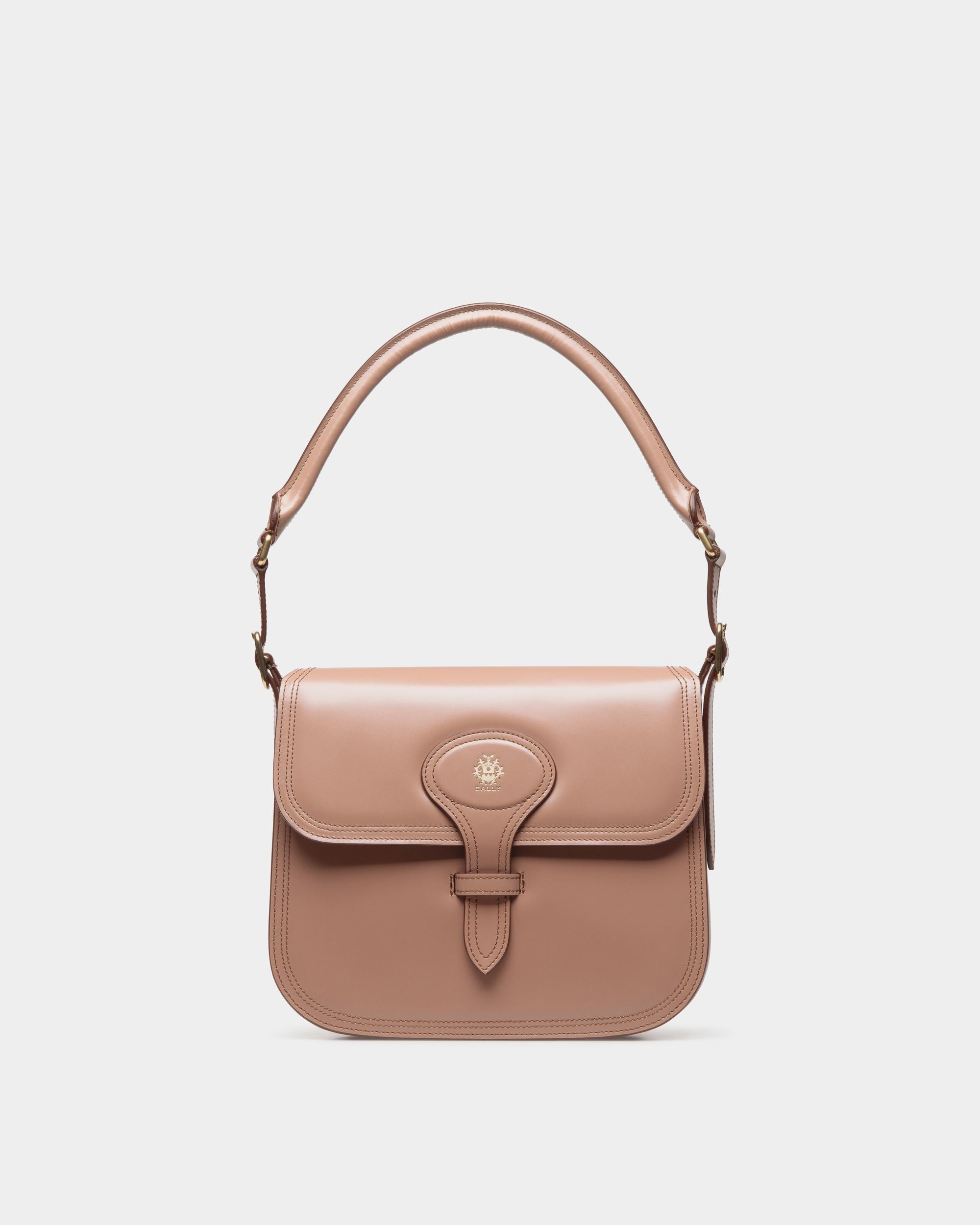 Bally Global - Sac À Bandoulière Beckett En Cuir Brossé Praline Beige - Beige