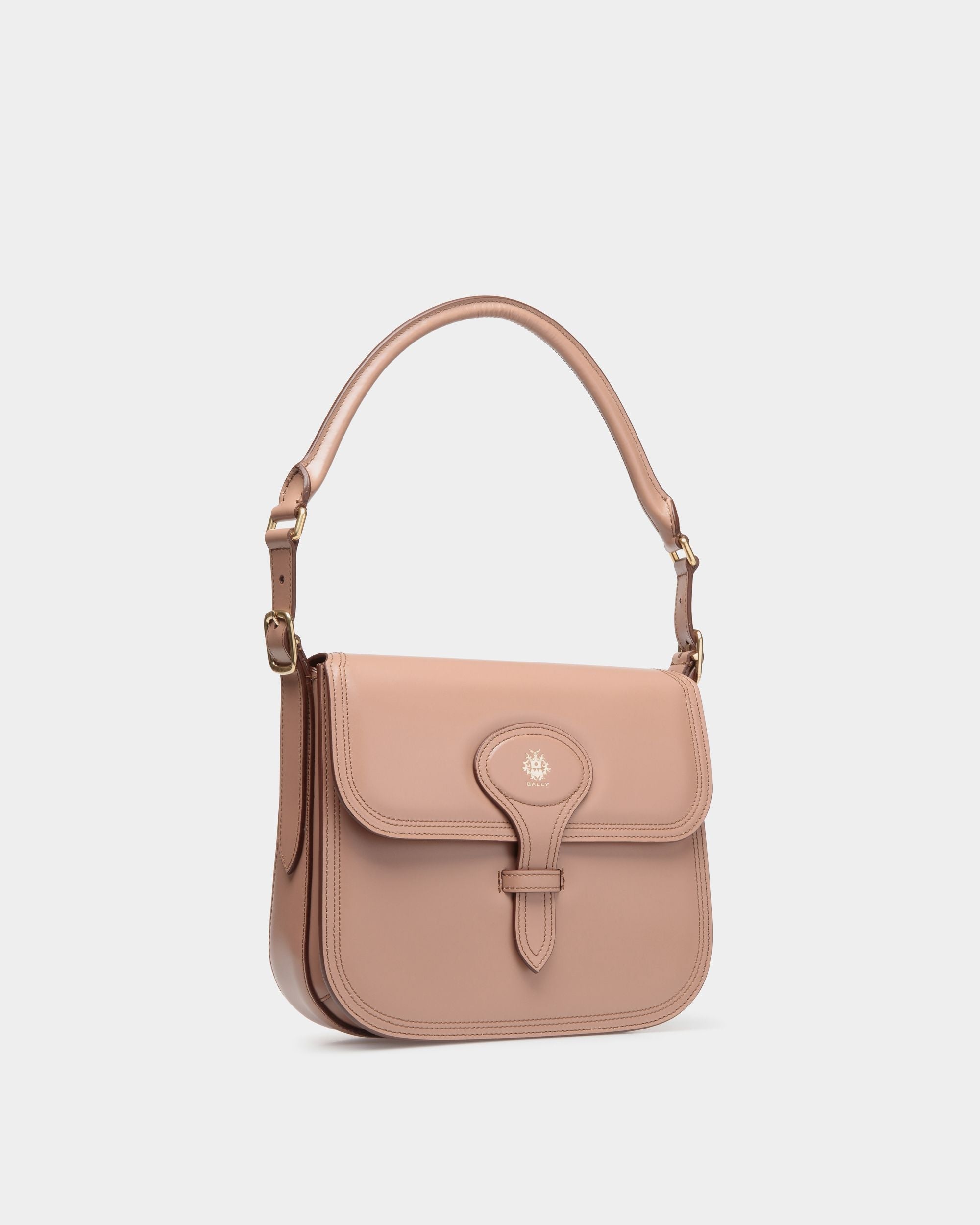 Bally Global - Sac À Bandoulière Beckett En Cuir Brossé Praline Beige - Beige