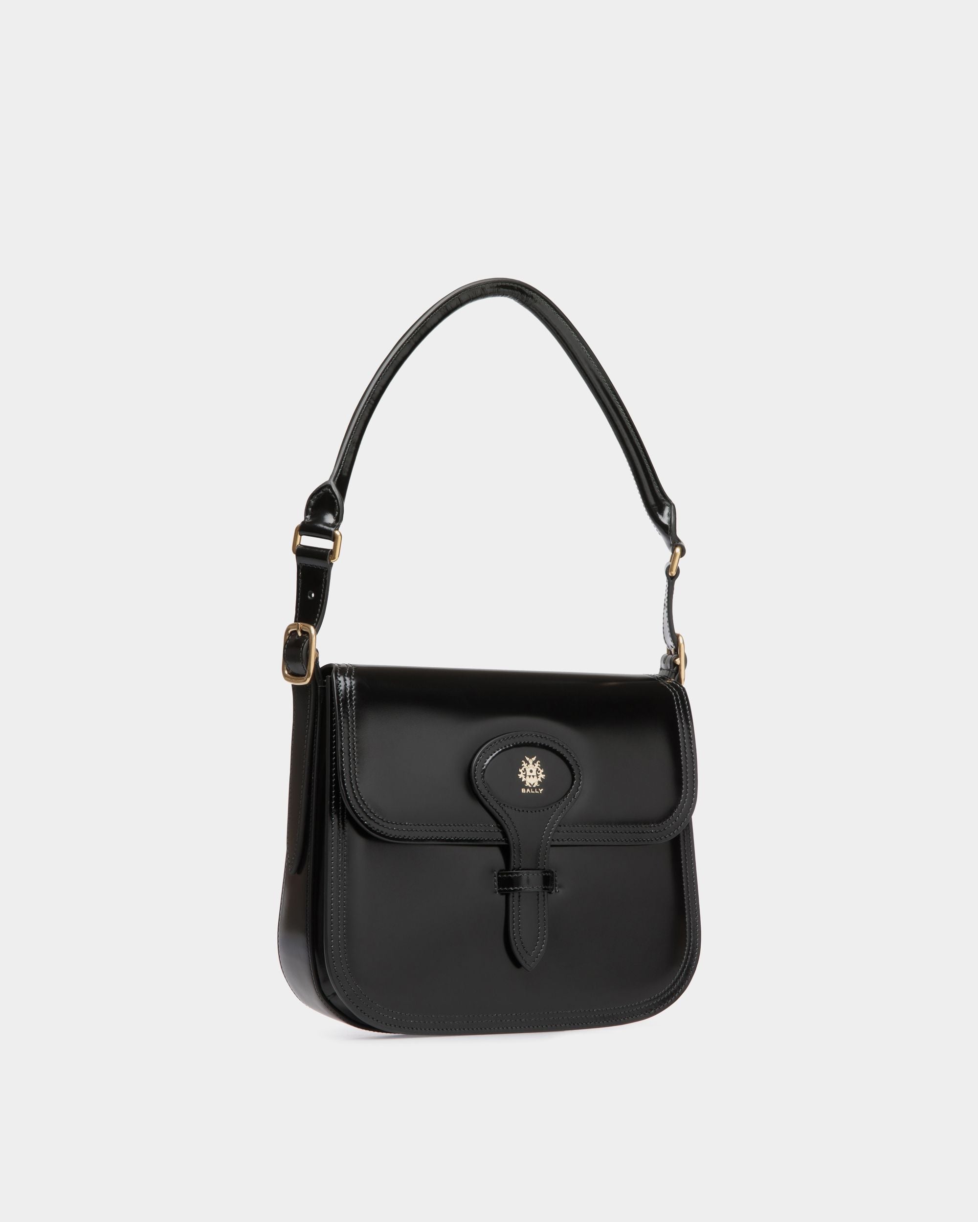 Bally Global - Beckett Crossbody Bag in Black Brushed Leather - Noir