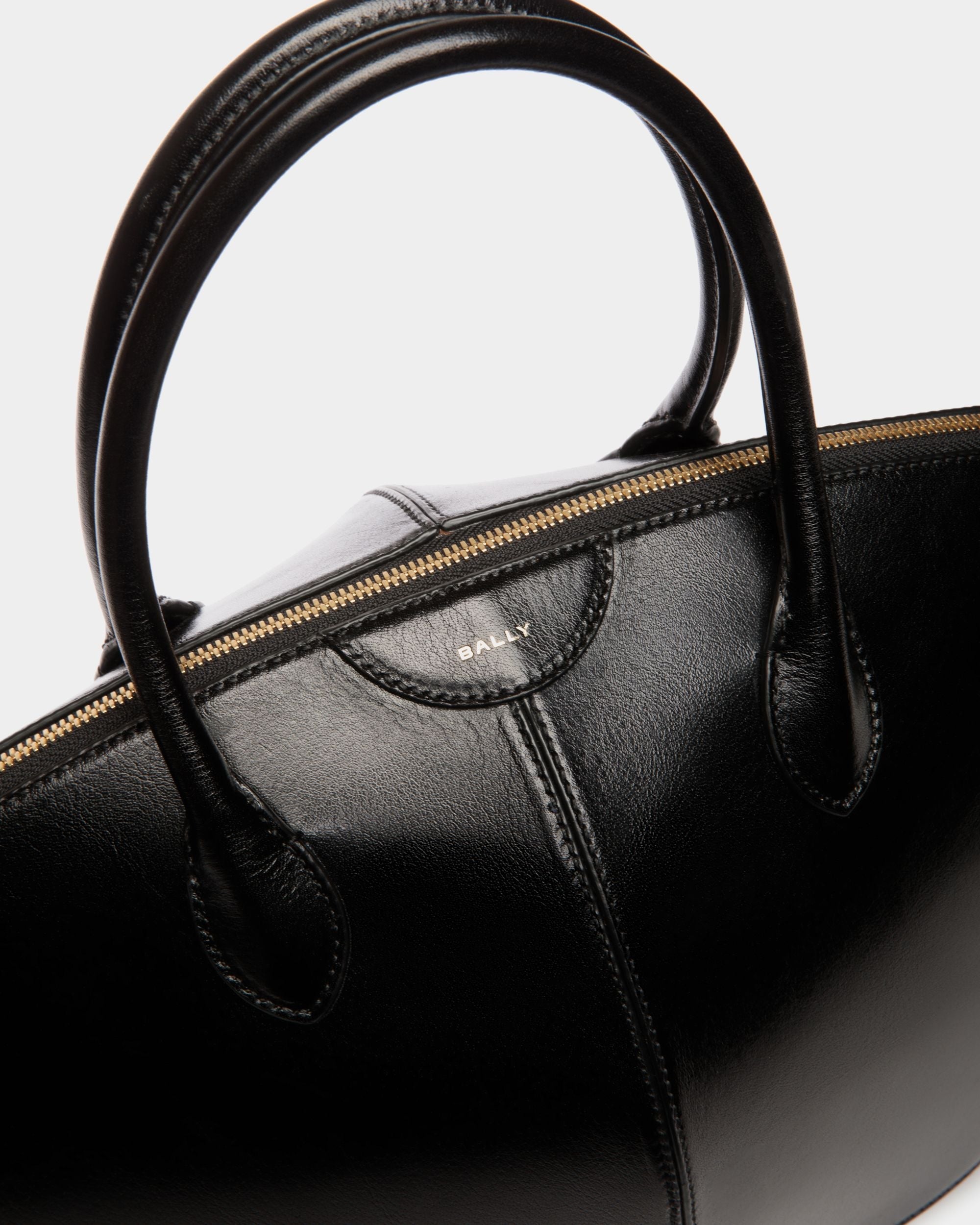 Bally Global - Belle Top Handle Bag in Black Leather - Black