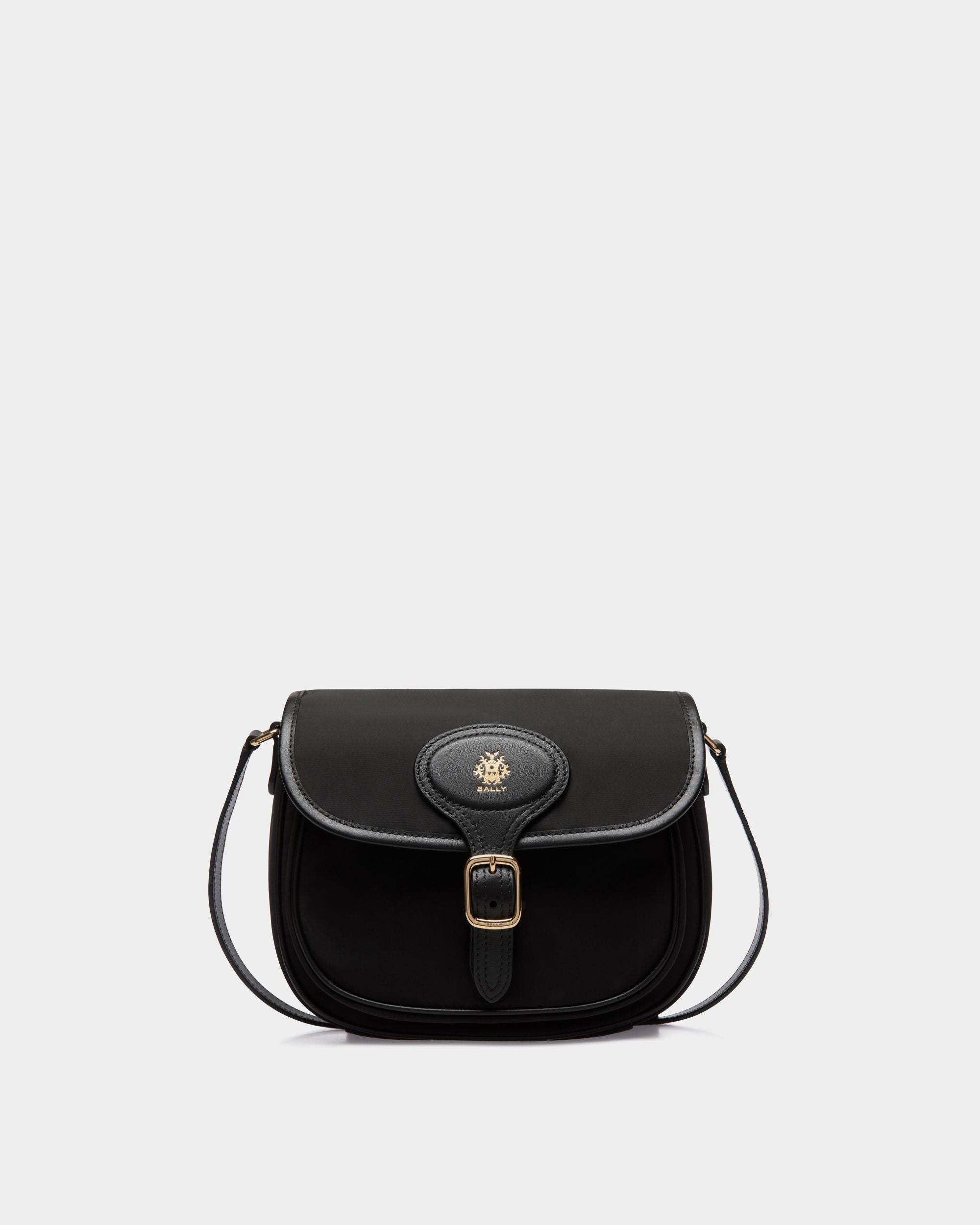 Bally Global - B-Light Small Crossbody Bag in Black Nylon and Leather - Black