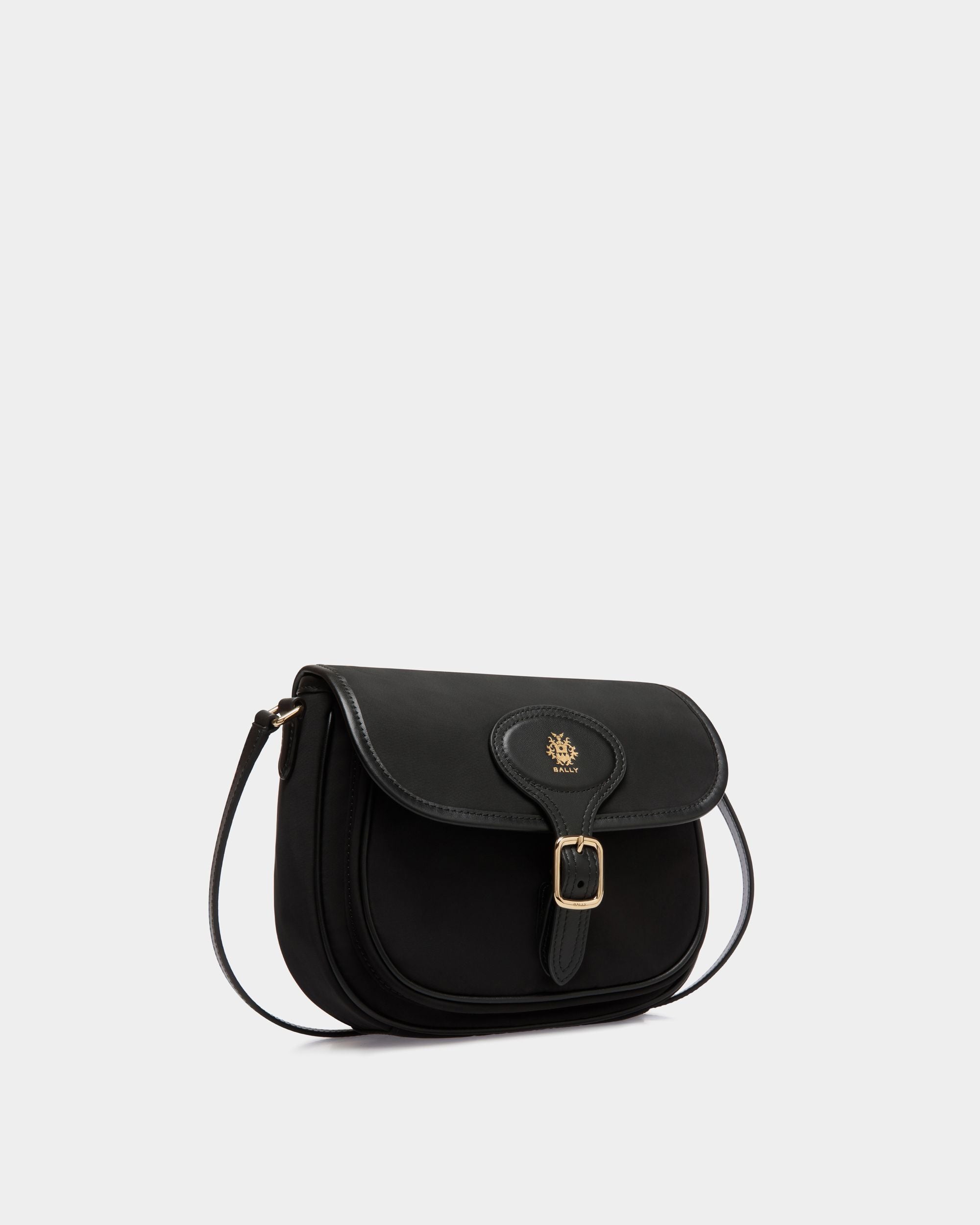 Bally Global - B-Light Small Crossbody Bag in Black Nylon and Leather - Black