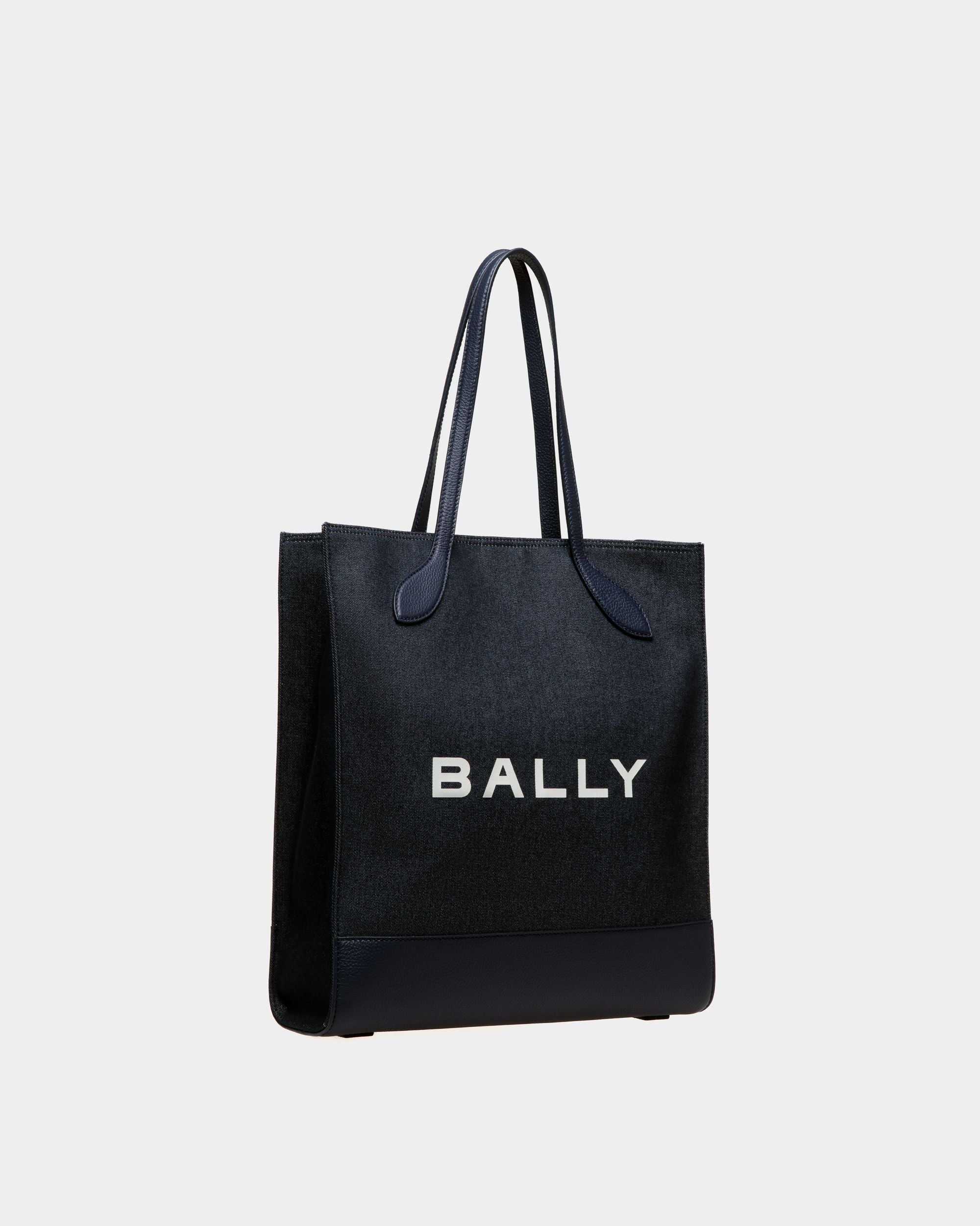 Bally Global - Sac Cabas Bar En Tissu Bleu - Bleu