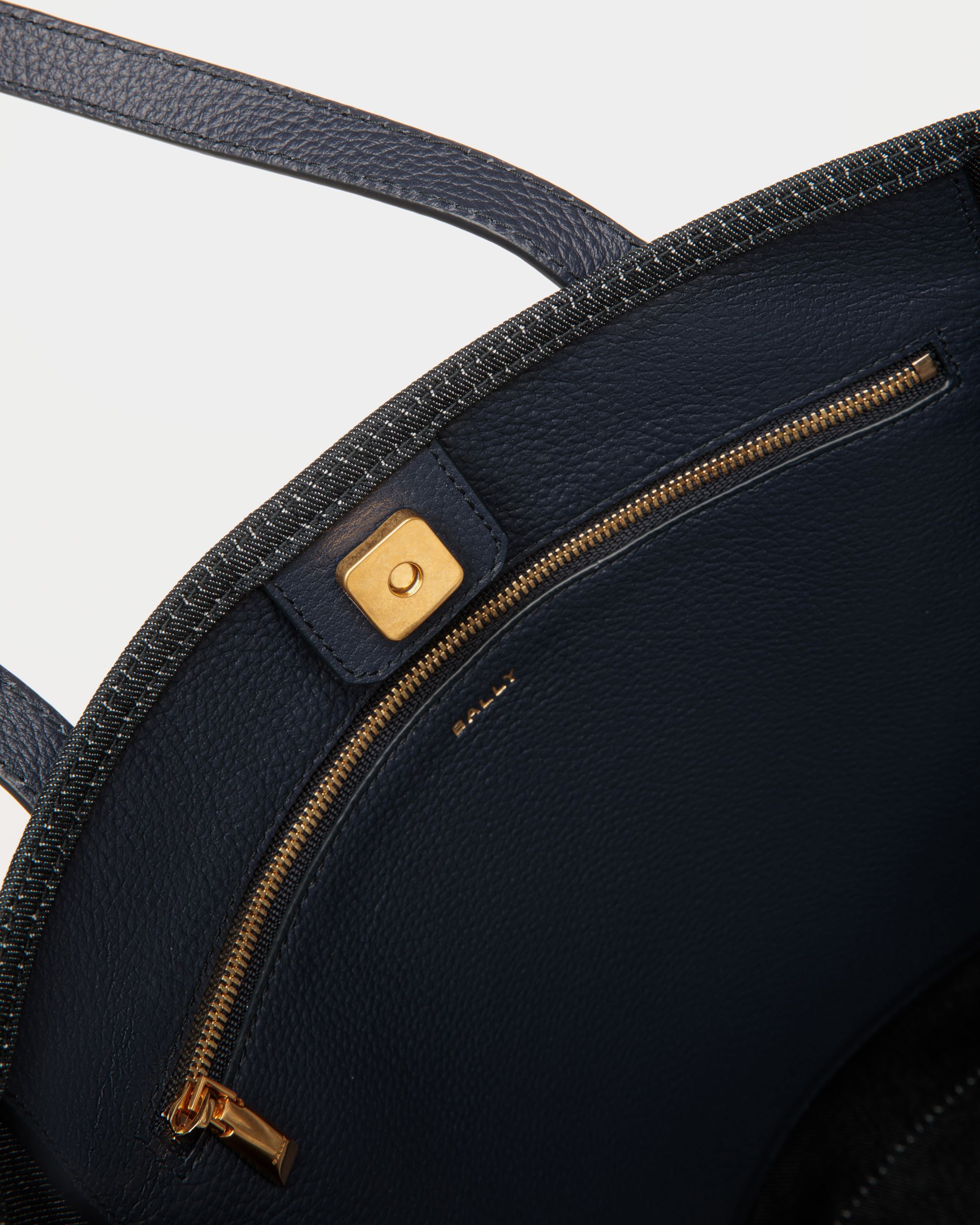 Bally Global - Sac Cabas Bar En Tissu Bleu - Bleu