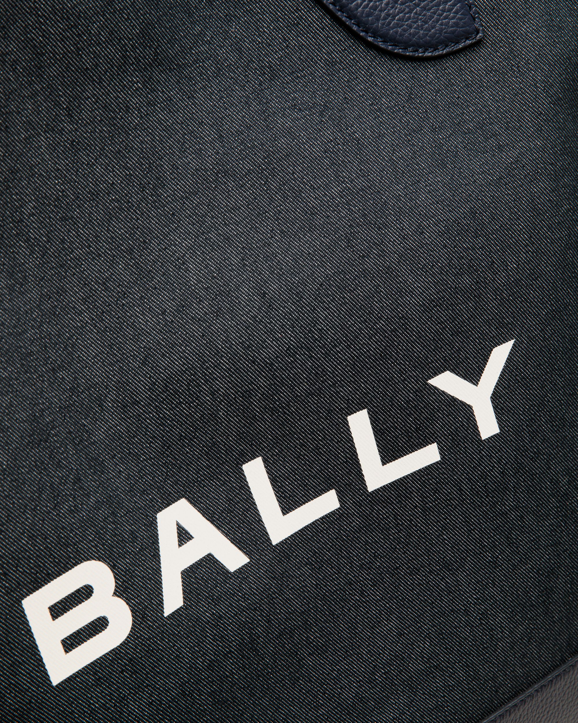 Bally Global - Sac Cabas Bar En Tissu Bleu - Bleu