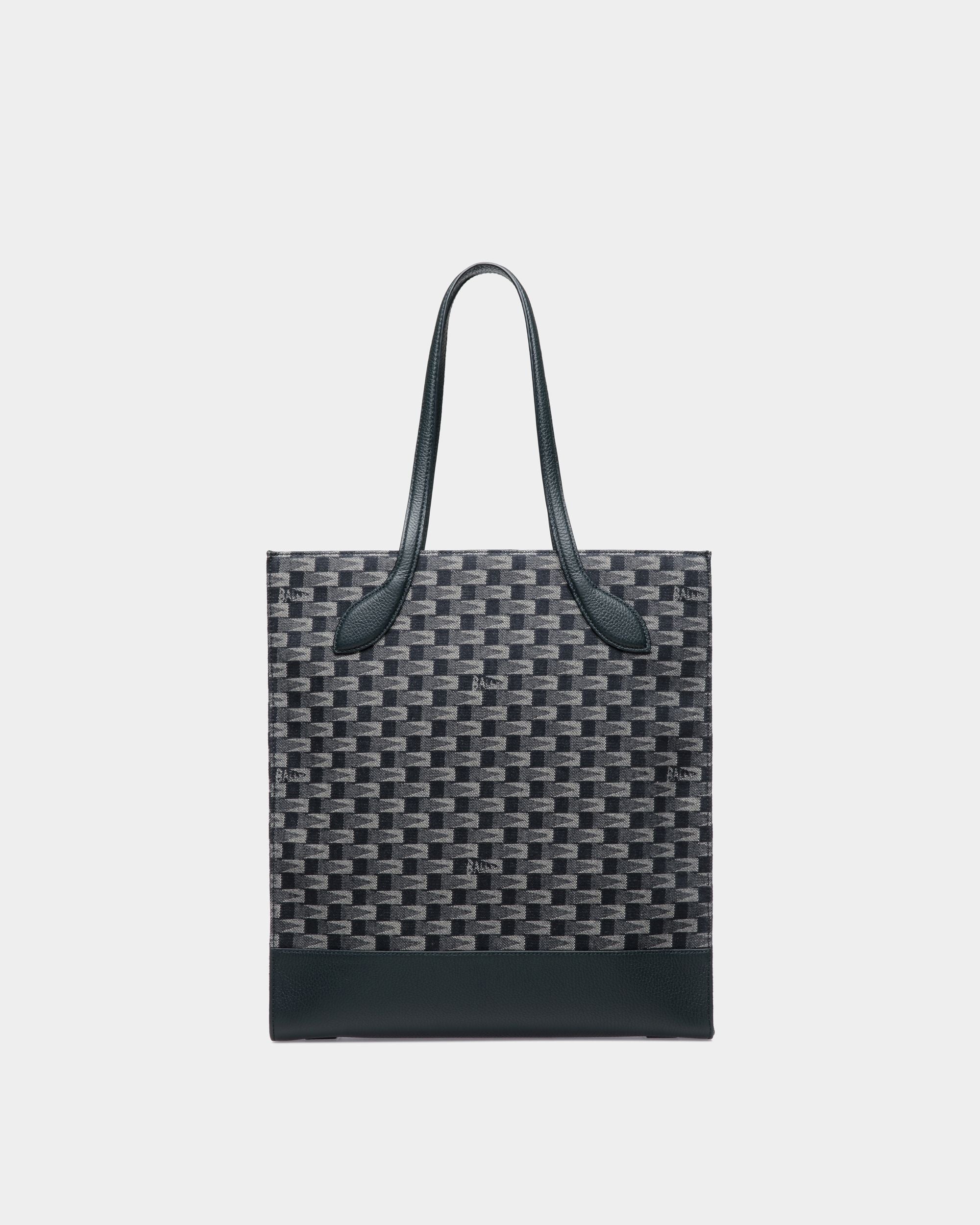 Bally Global - Pennant Tote Bag in Navy Blue Denim - Blue