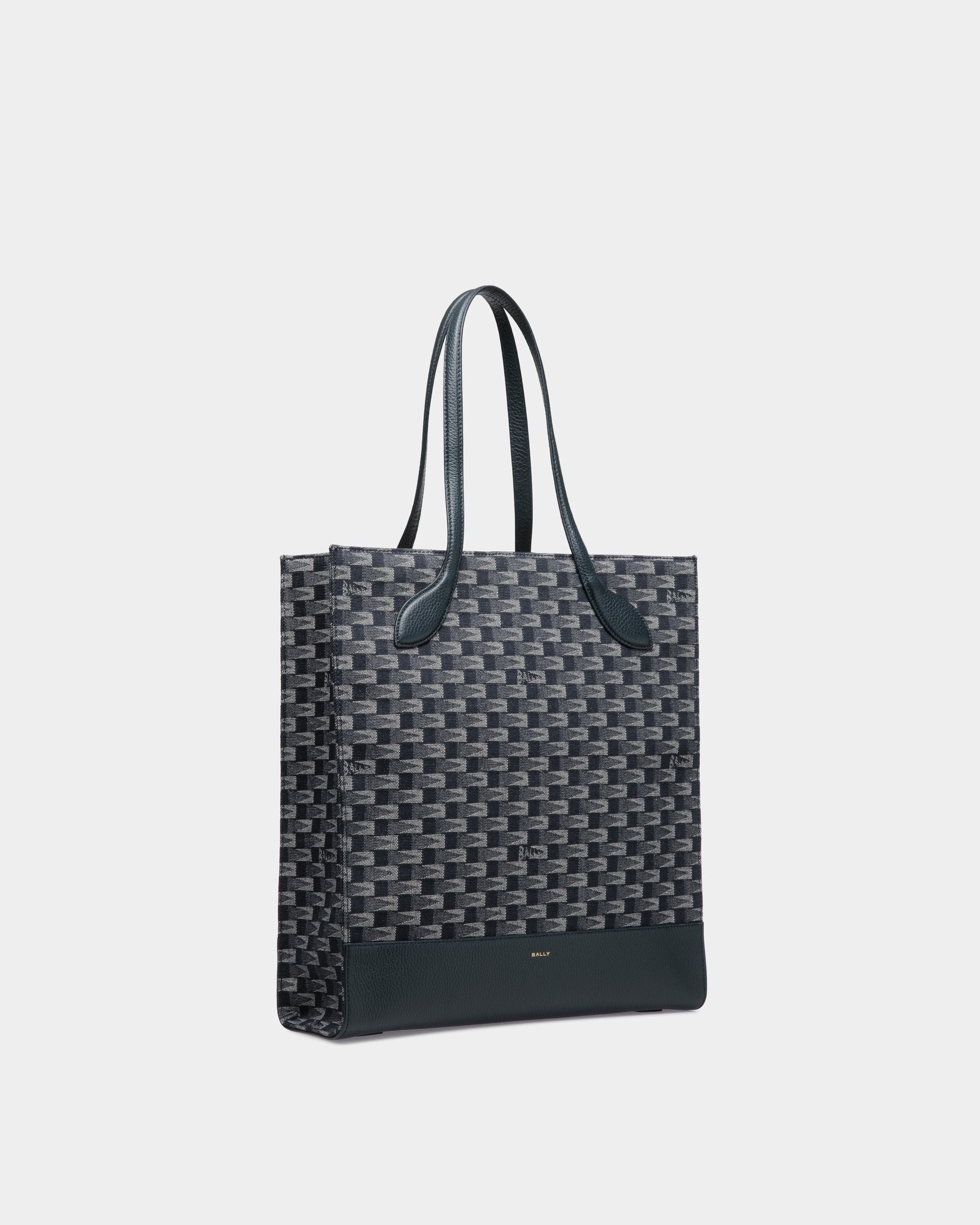 Bally Global - Pennant Tote Bag in Navy Blue Denim - Blue