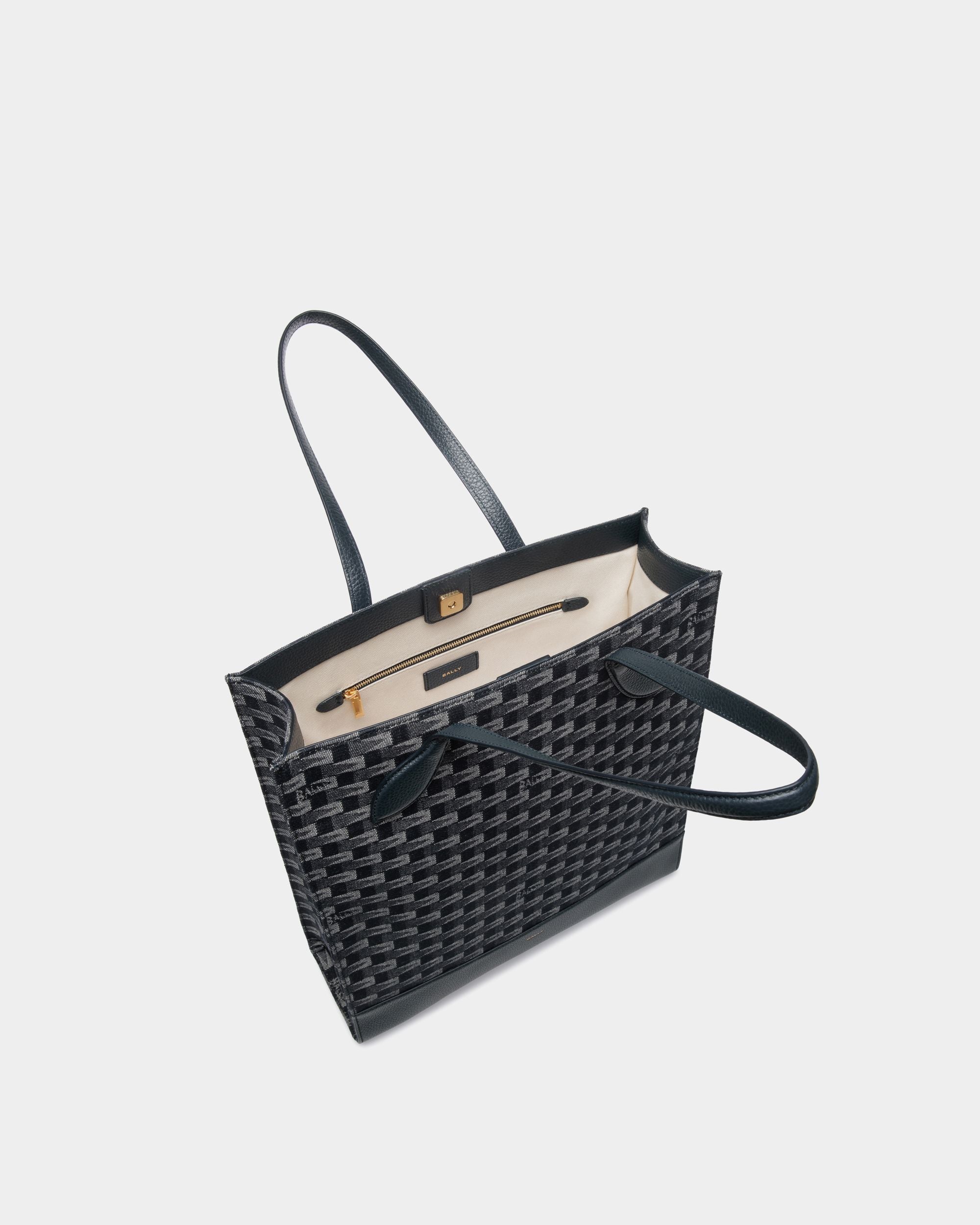 Bally Global - Pennant Tote Bag in Navy Blue Denim - Blue