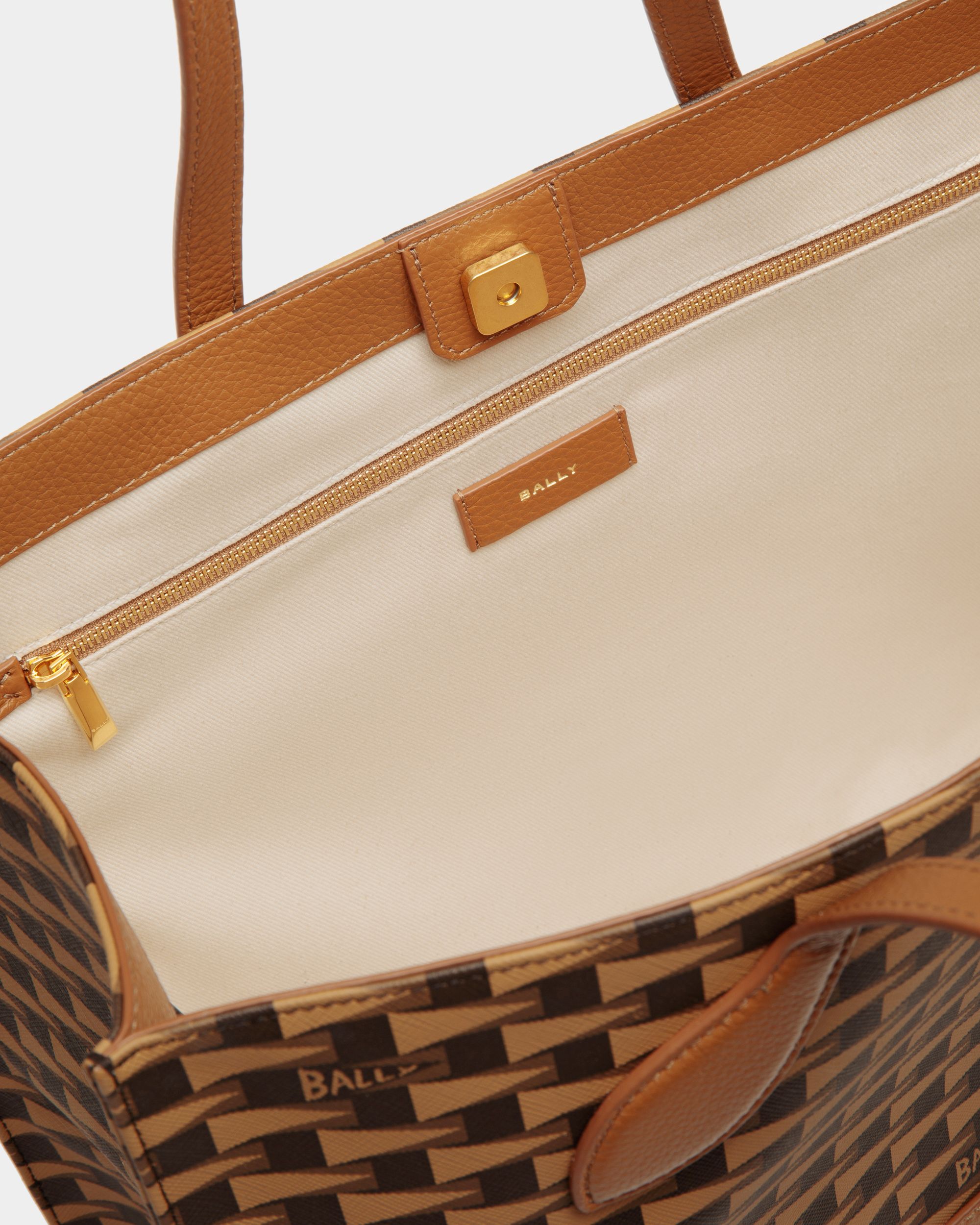 Bally Global - Pennant Tote Bag In Desert TPU - Marrón