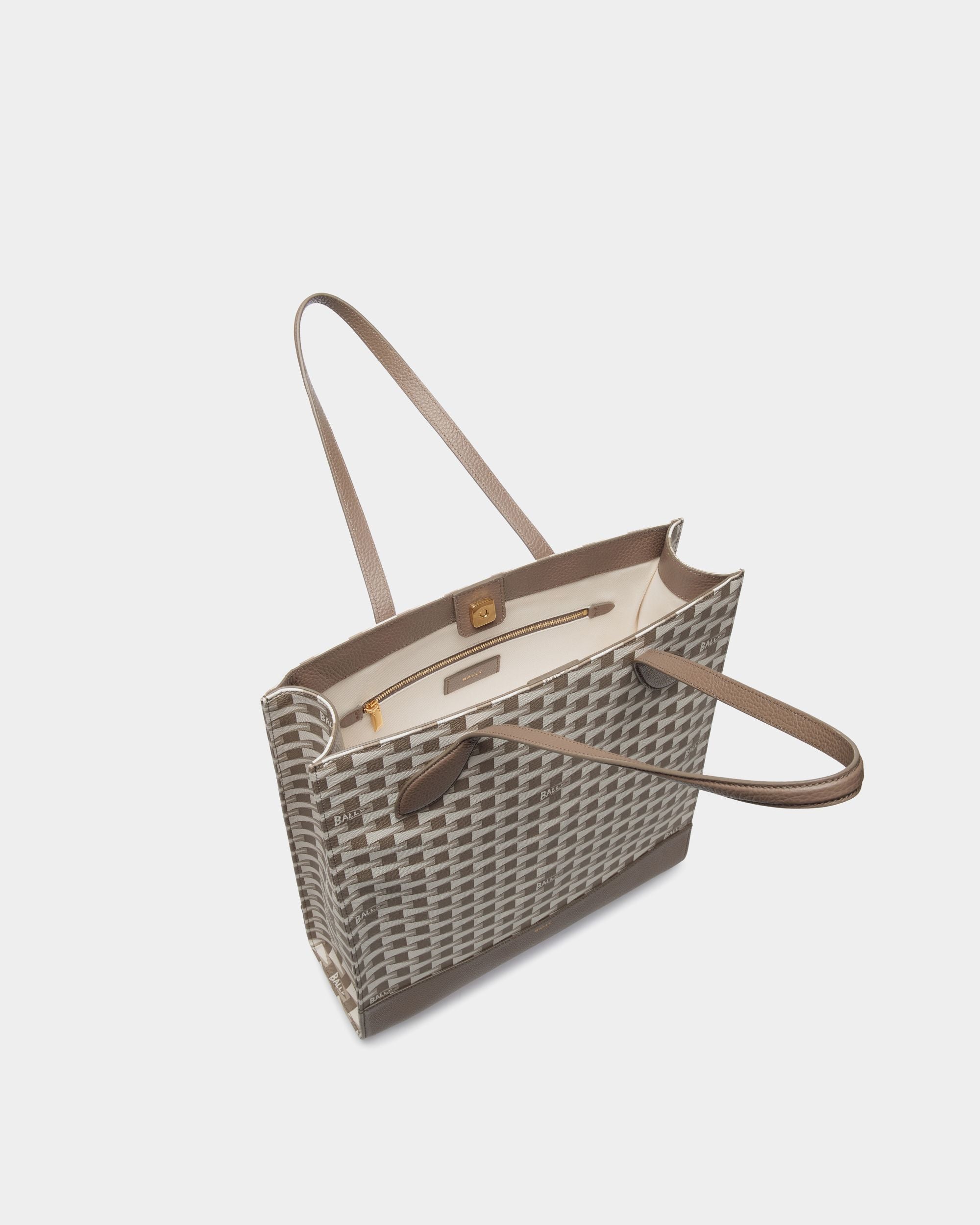 Bally Global - Keep On Tote Bag In Taupe Pennant Print TPU - Beige