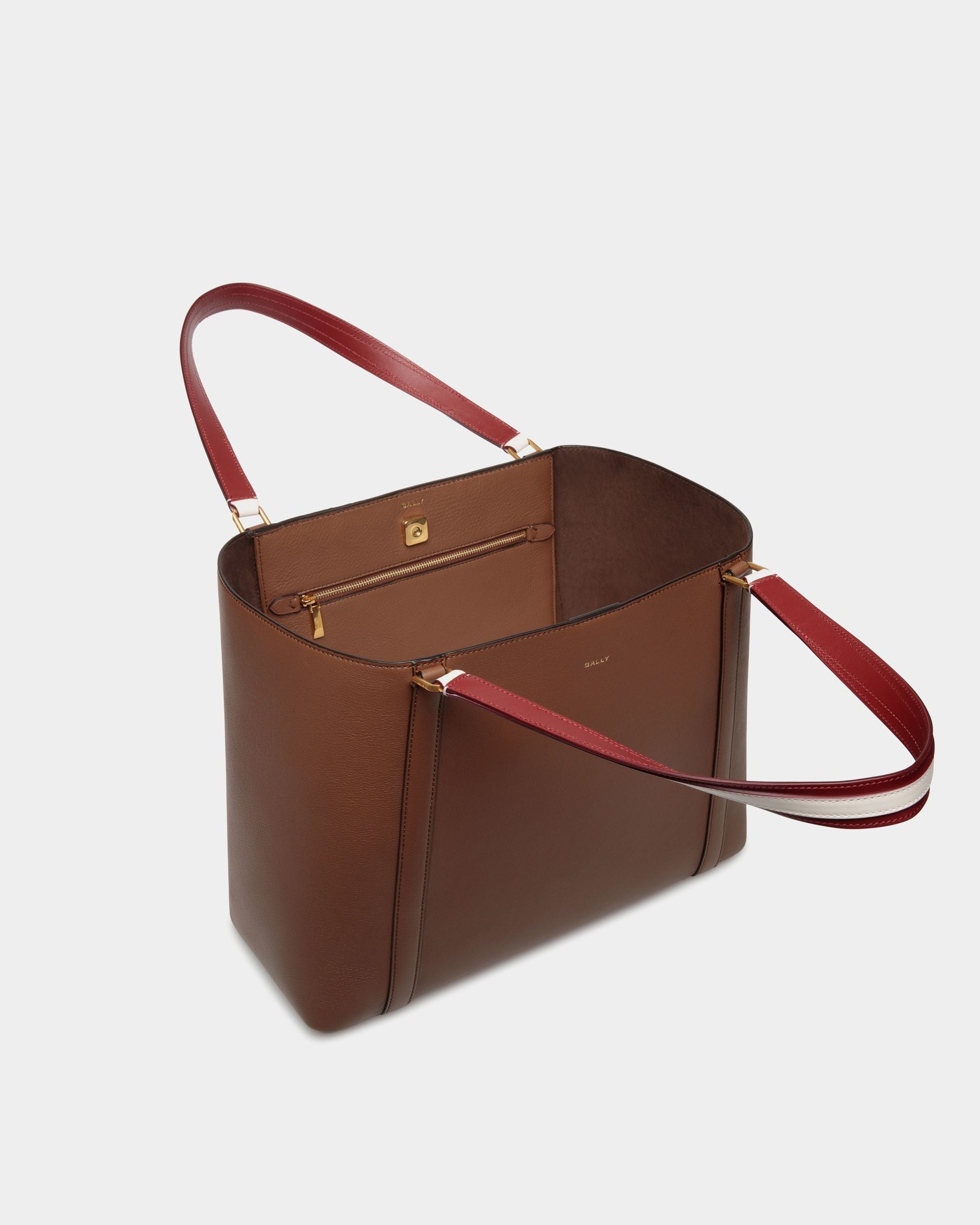 Bally Global - Code Tote Bag In Brown Leather - Brown