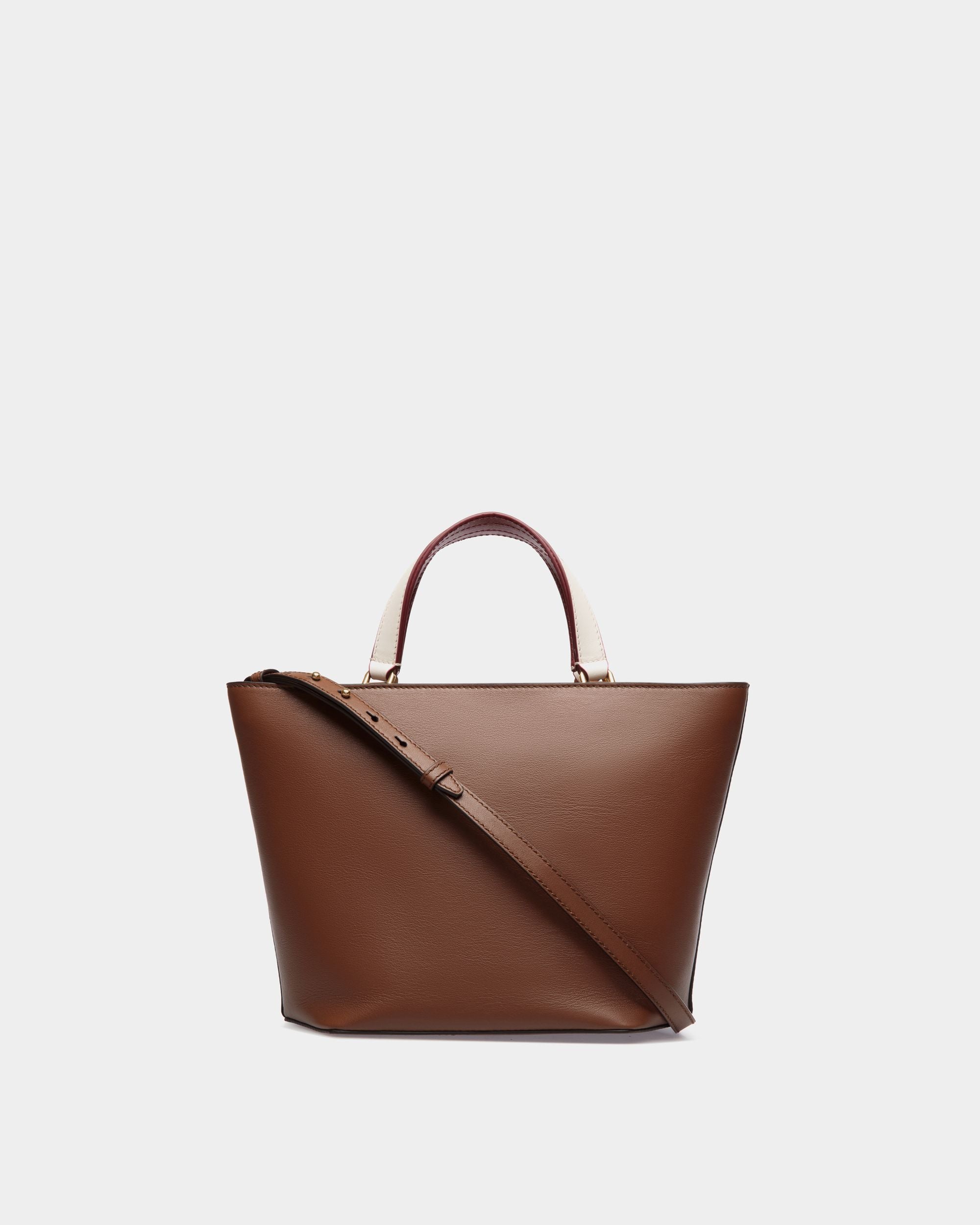 Bally Global - Code Small Tote Bag in Brown Leather - Brown