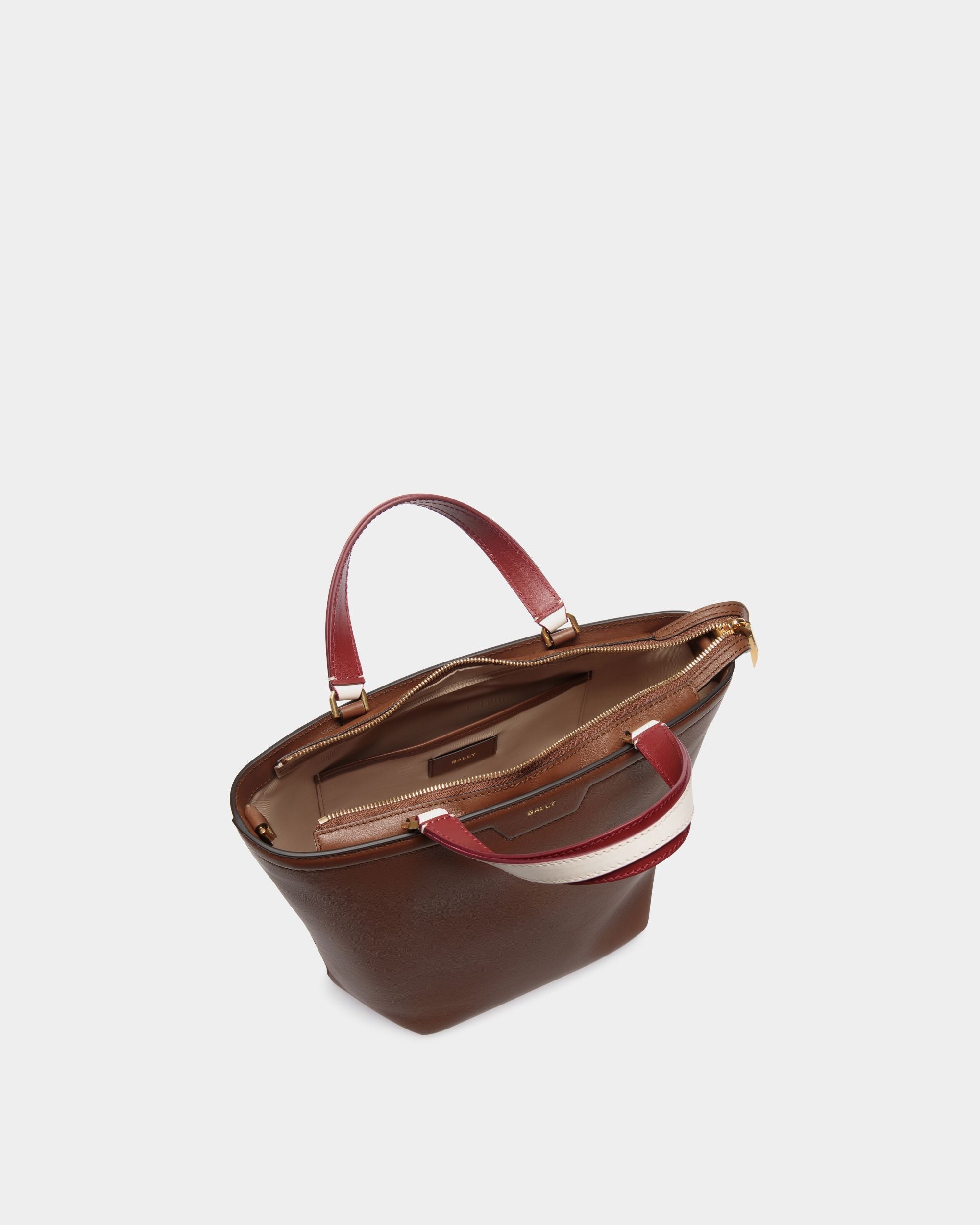 Bally Global - Code Small Tote Bag in Brown Leather - Brown