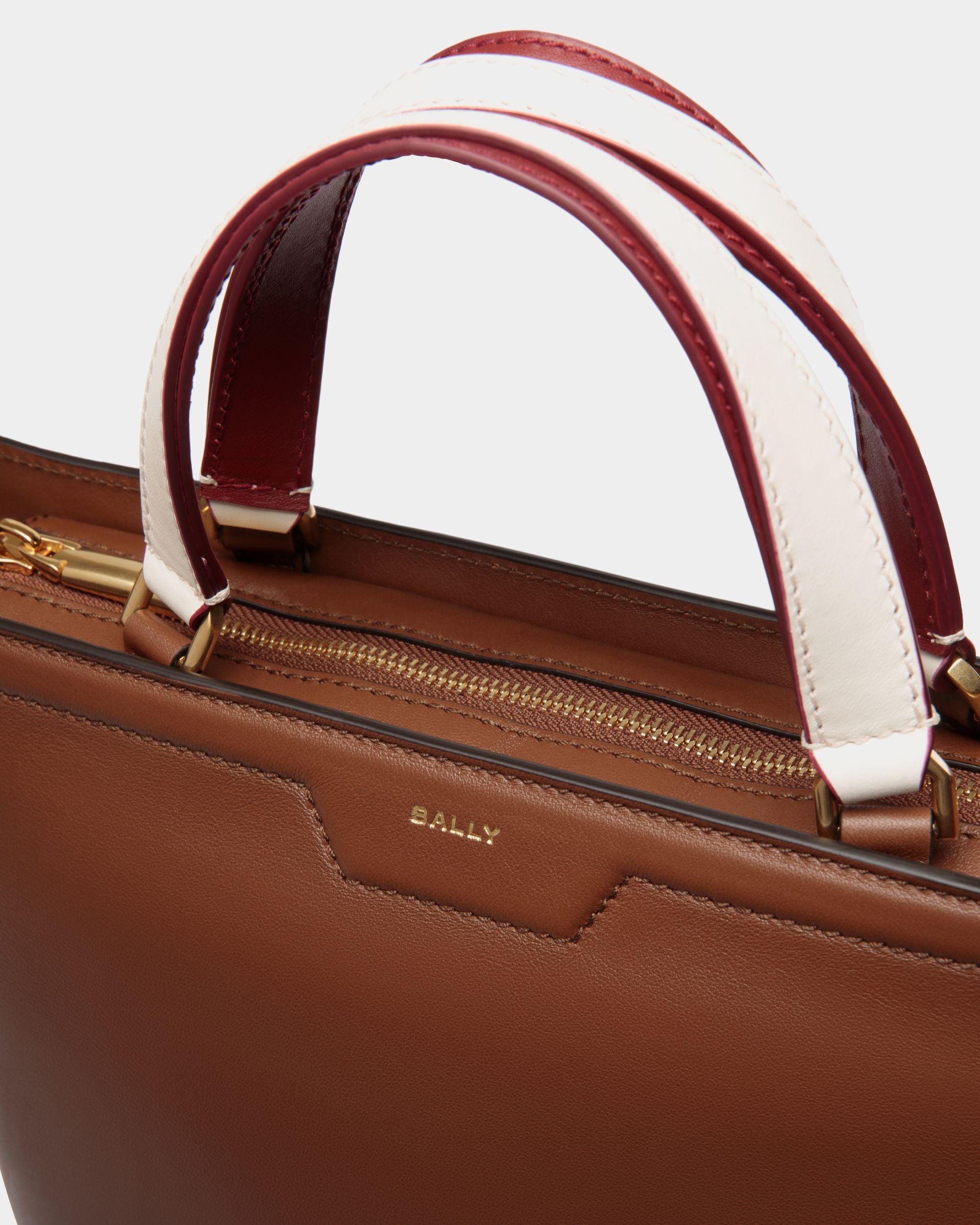 Bally Global - Code Small Tote Bag in Brown Leather - Brown