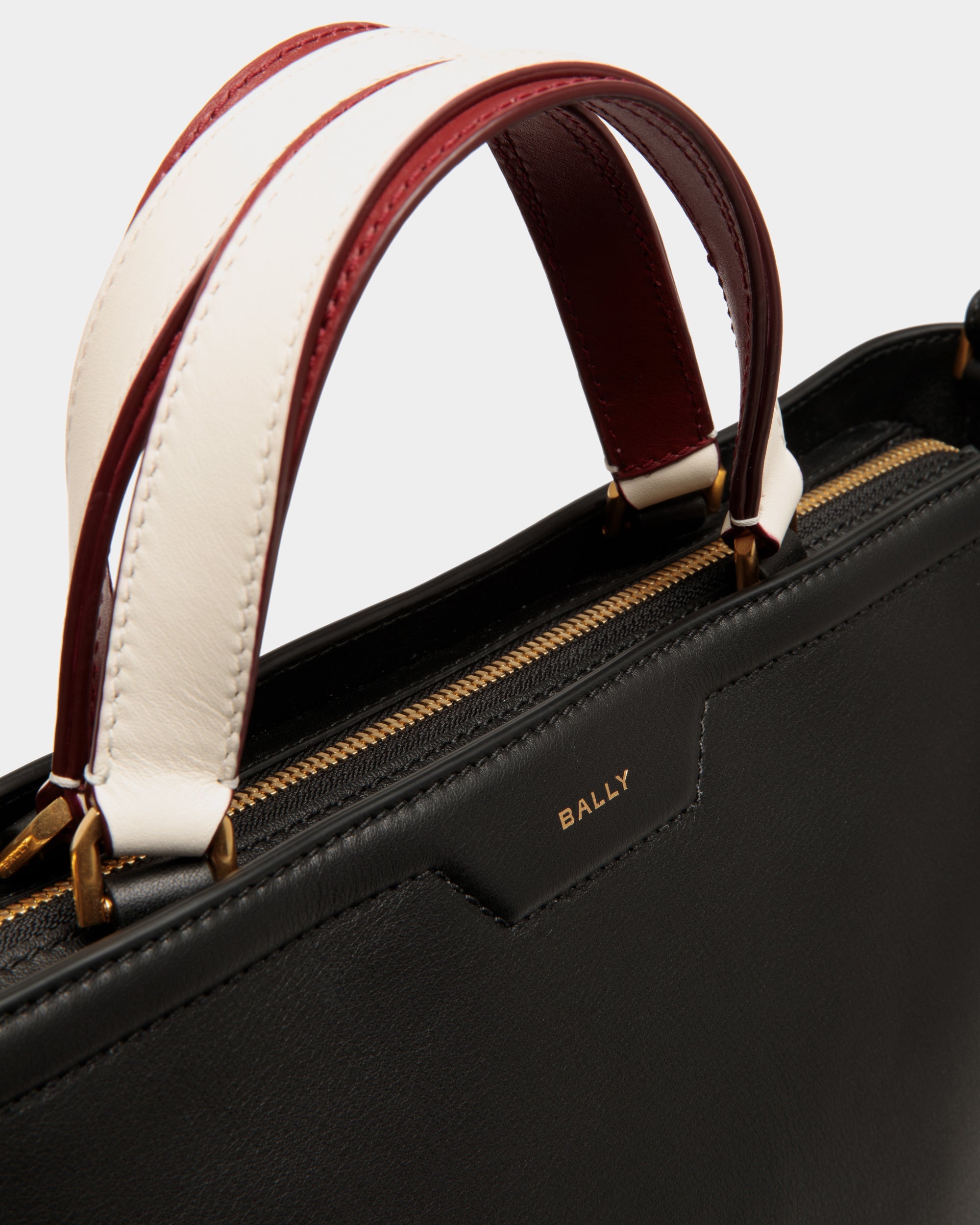 Bally Global - Code Small Tote Bag in Black Leather - Black