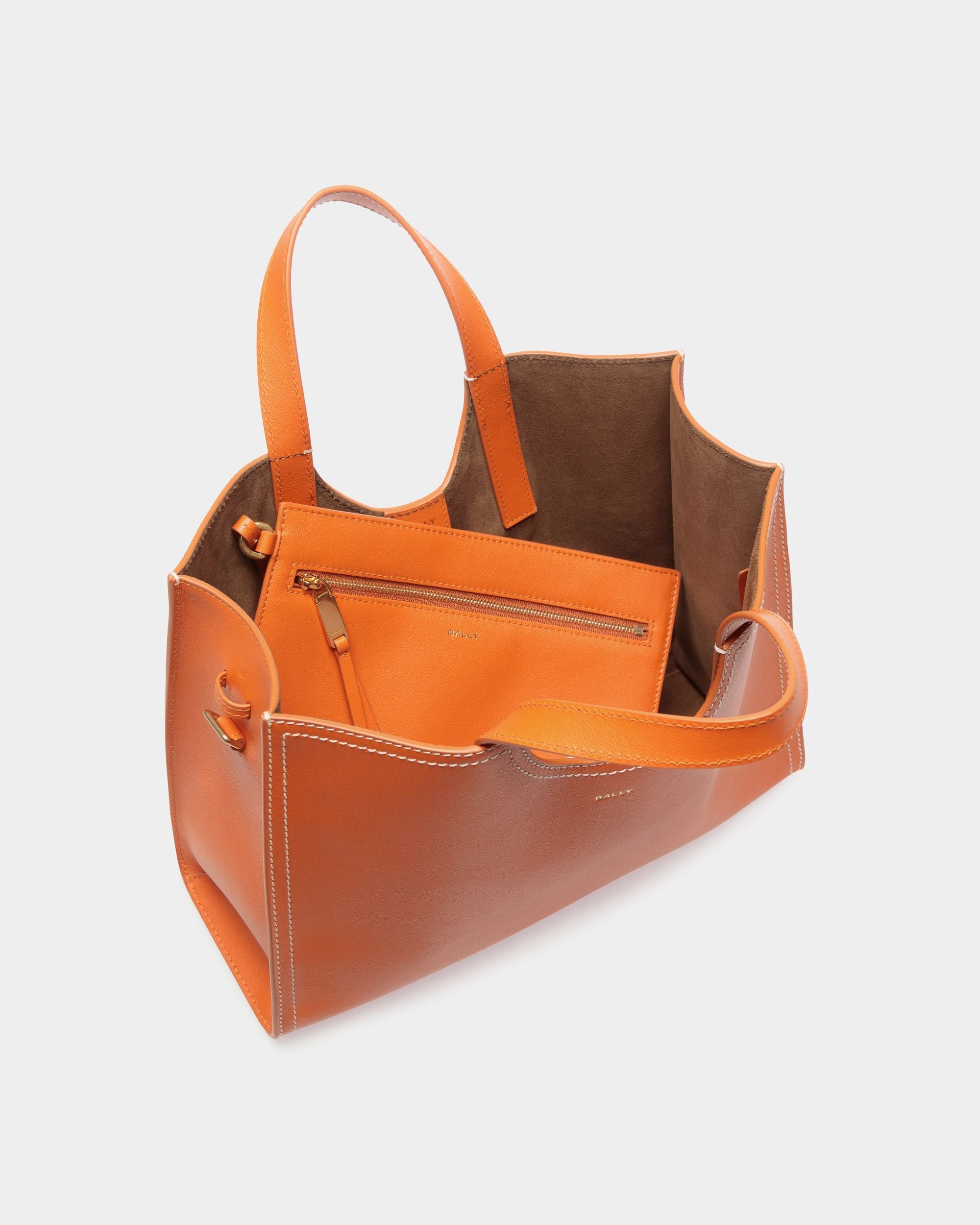 Bally Global - Easy Bally Tote Bag in Koi Orange Leather - Orange